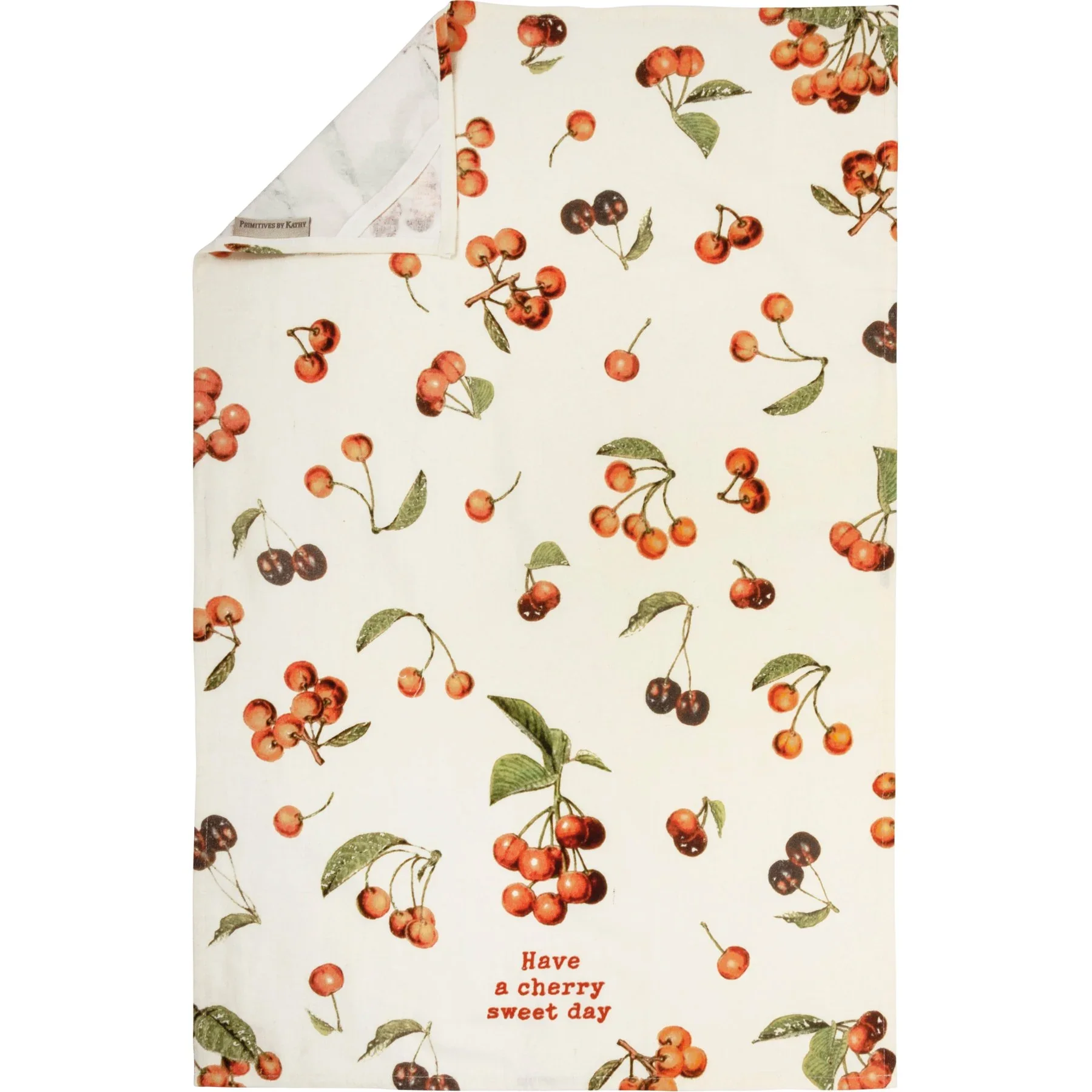 Primitives By Kathy - Have A Cherry Sweet Day Kitchen Towel - Image 2