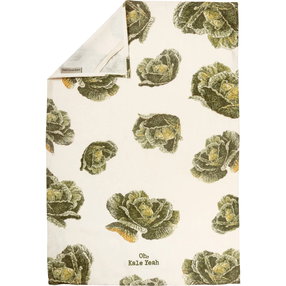 Primitives by Kathy - Oh, Kale Yeah Dishtowel - Image 3