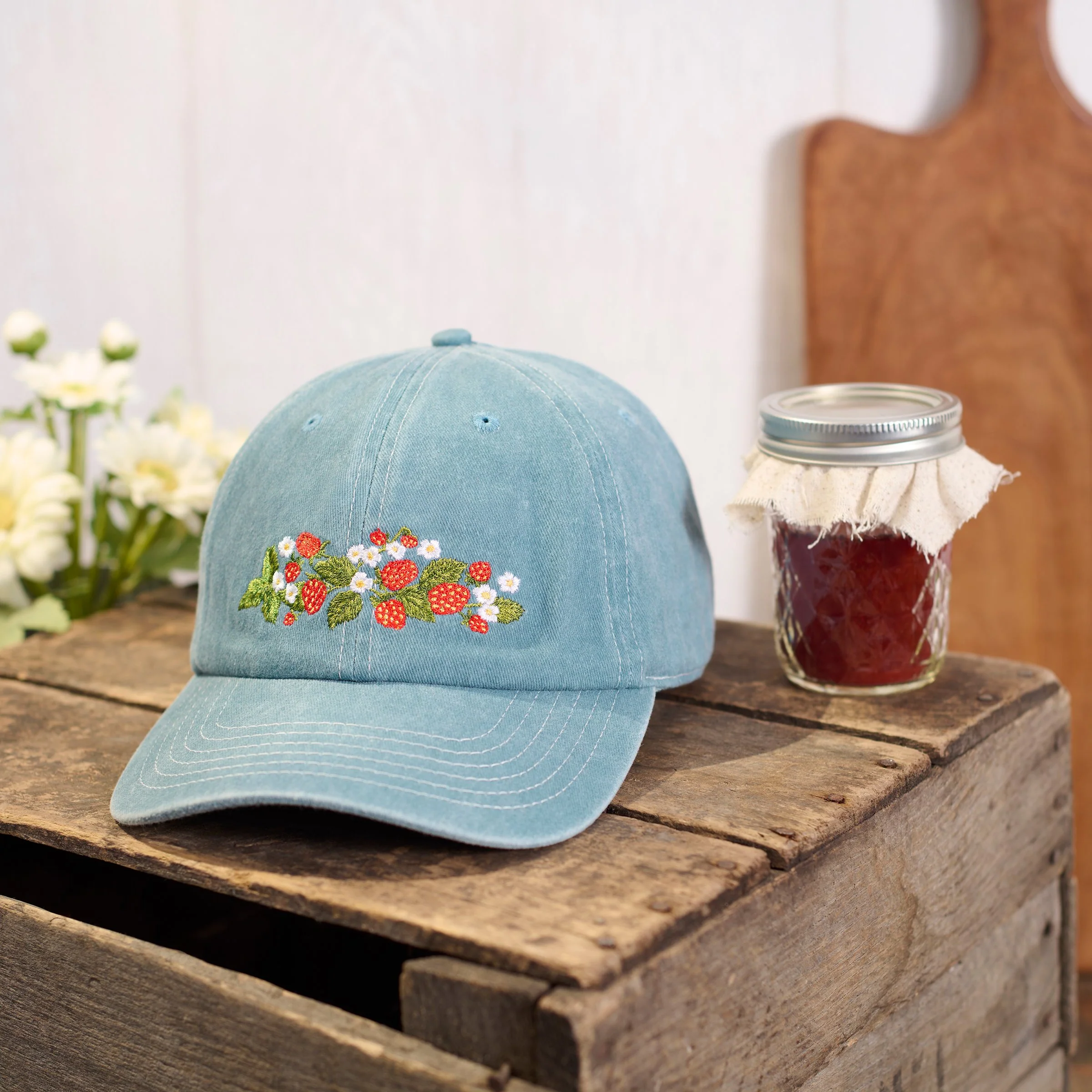 Primitives By Kathy - Sweet Strawberries Baseball Cap - Image 3