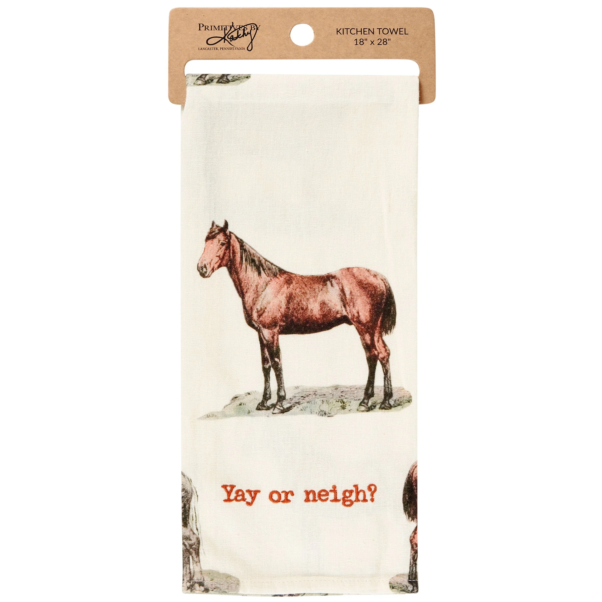 Primitives by Kathy - Yay or Neigh Kitchen Dishtowel