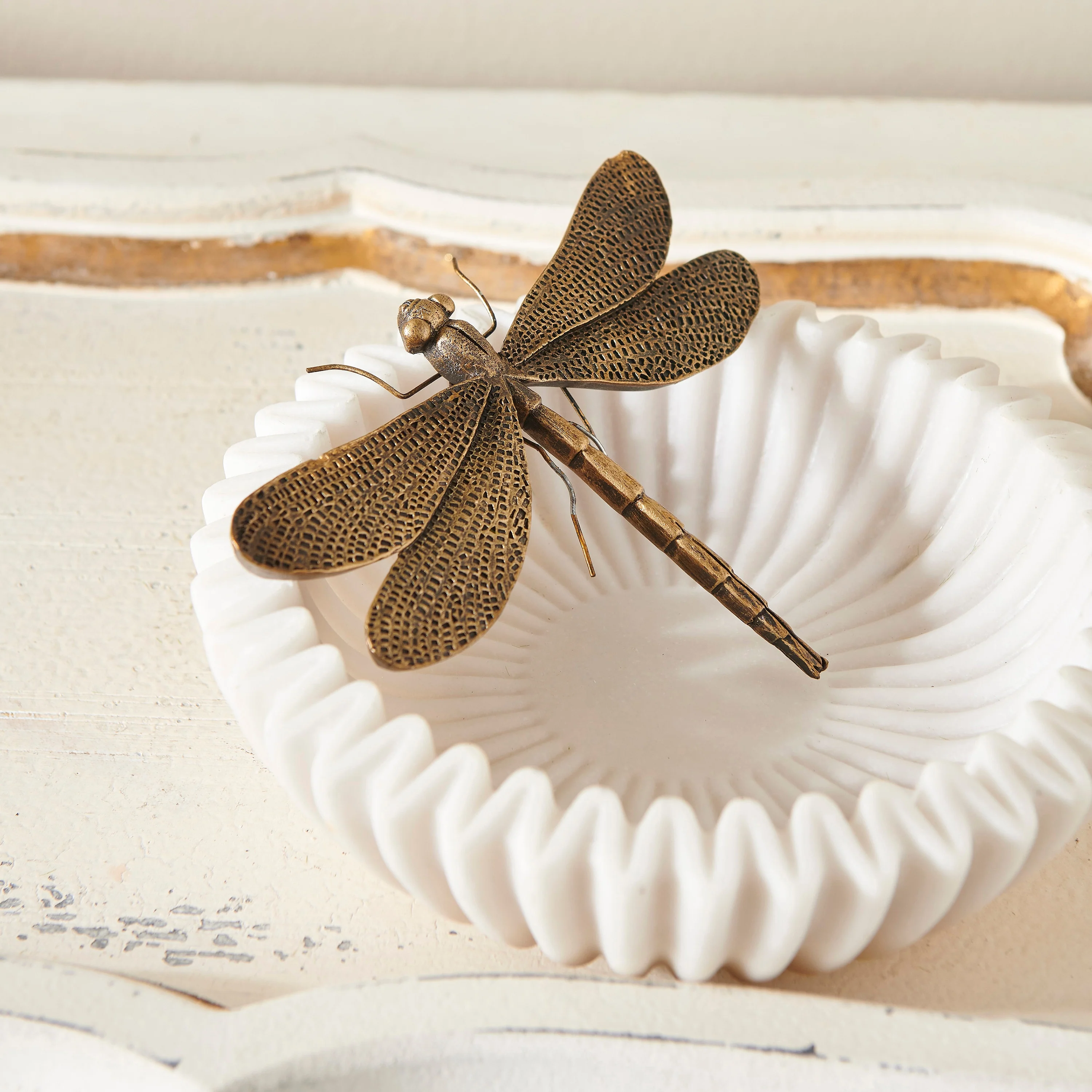 RAZ Imports - Antique Gold Dragonfly