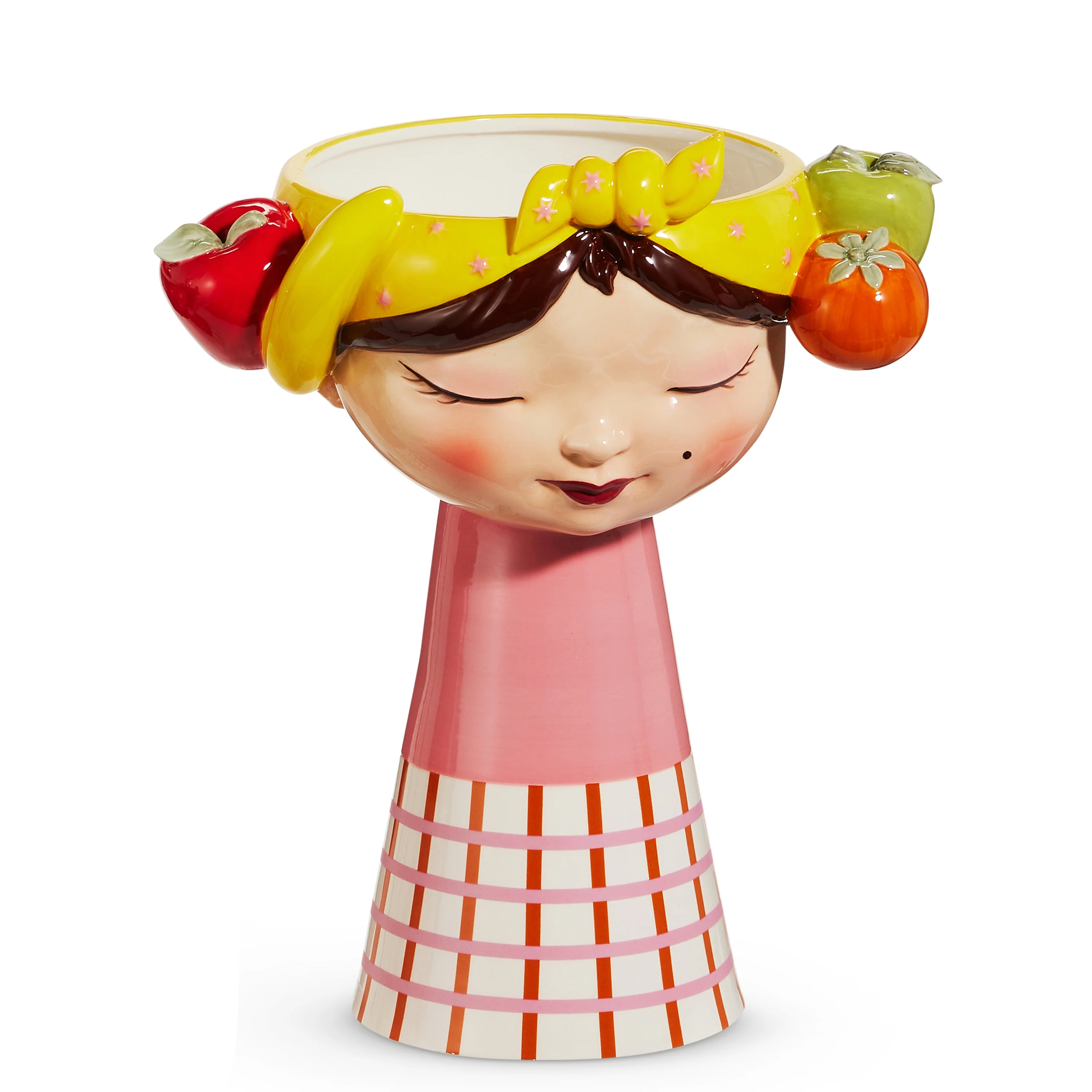 RAZ Imports - Head Vase with Fruit Crown