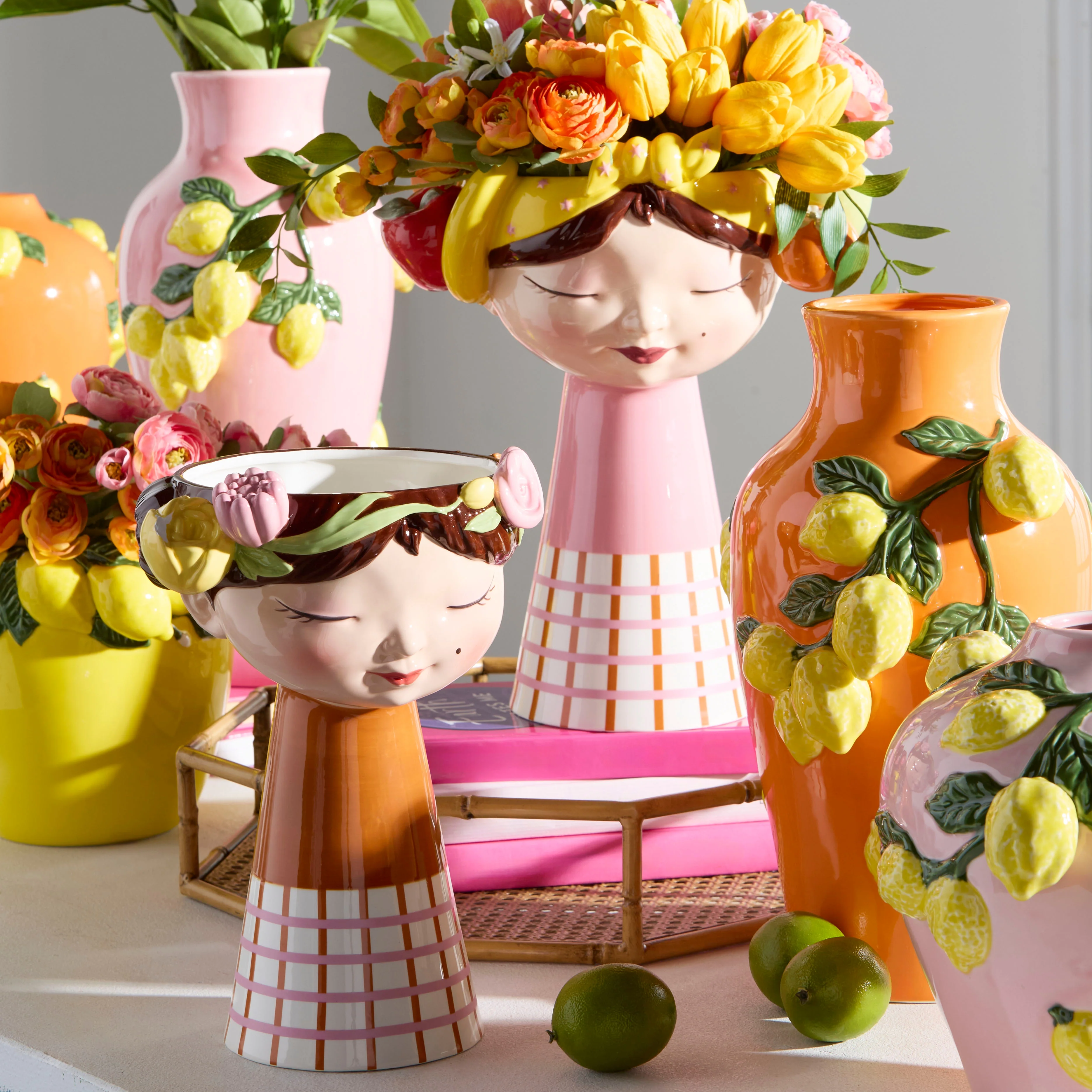 RAZ Imports - Head Vase with Fruit Crown - Image 2