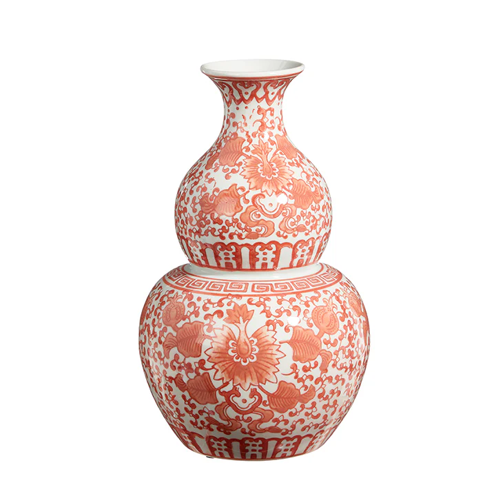 RAZ Imports - Orange Chinoiserie Vase - Image 2