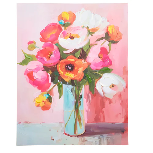 RAZ Imports - Pink Floral Medium Art