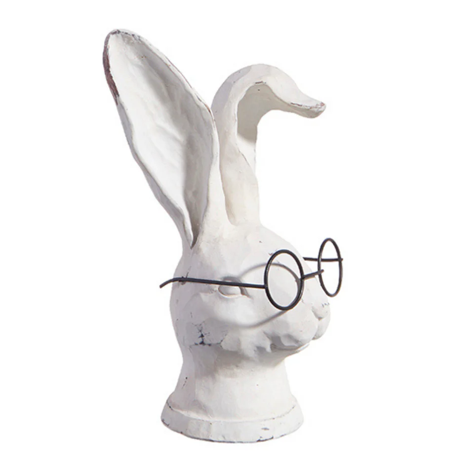 RAZ Imports - Rabbit with Glasses Bust - Image 3