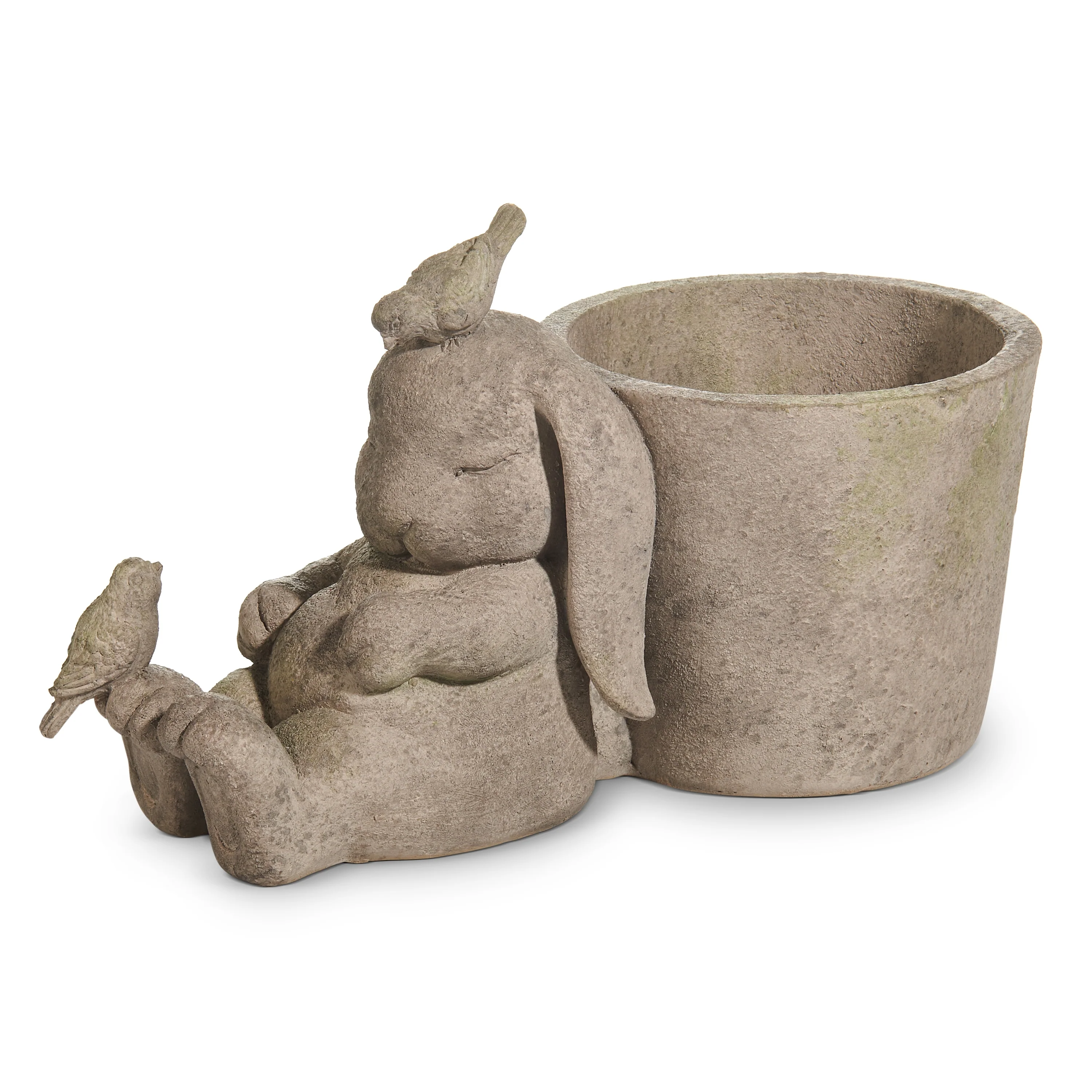RAZ Imports - Sleepy Bunny with Birds Container