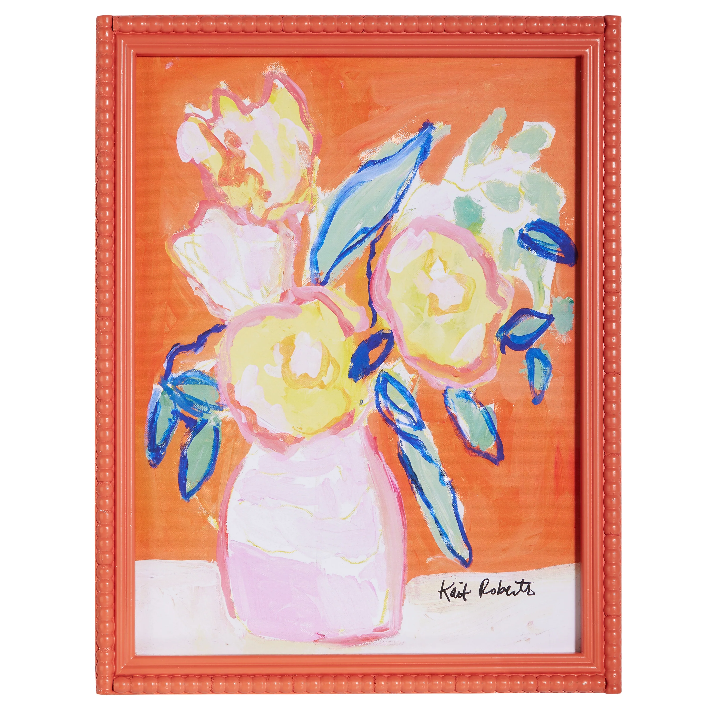 RAZ Imports - Tangerine Haze Beaded Framed Print