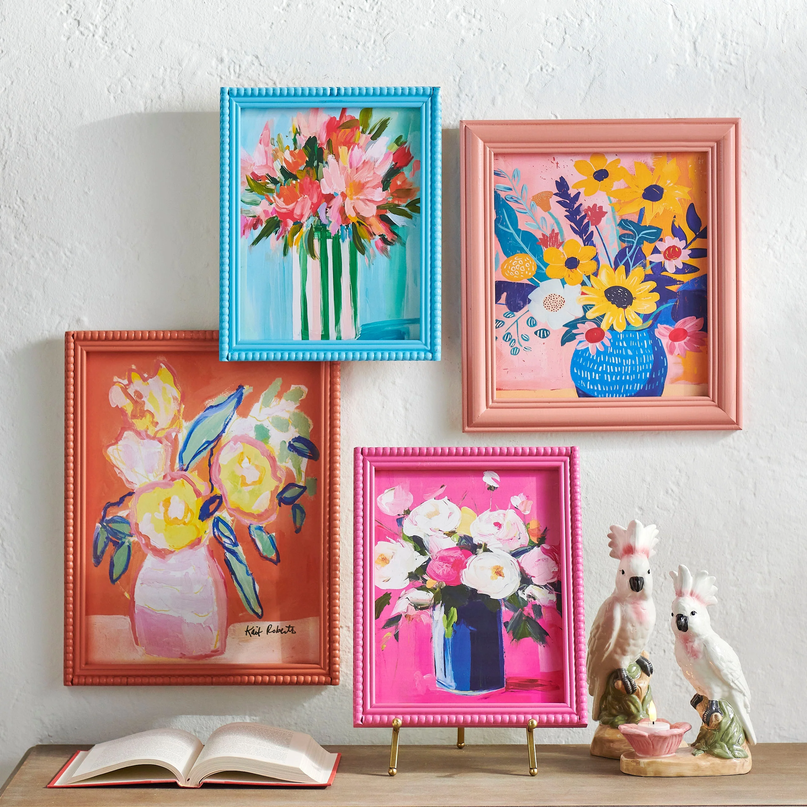RAZ Imports - Tangerine Haze Beaded Framed Print - Image 2