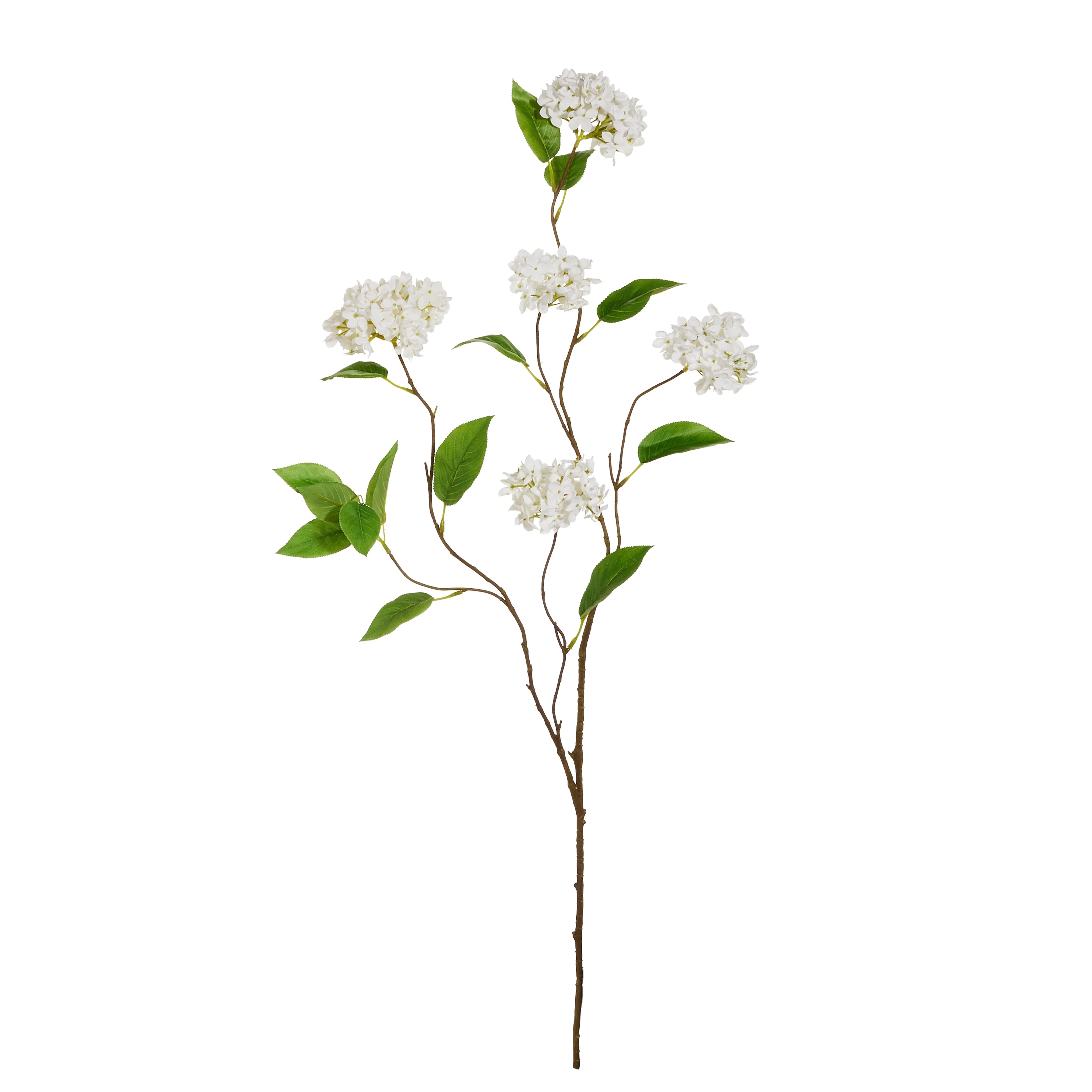 RAZ Imports - White Snowball Hydrangea Branch