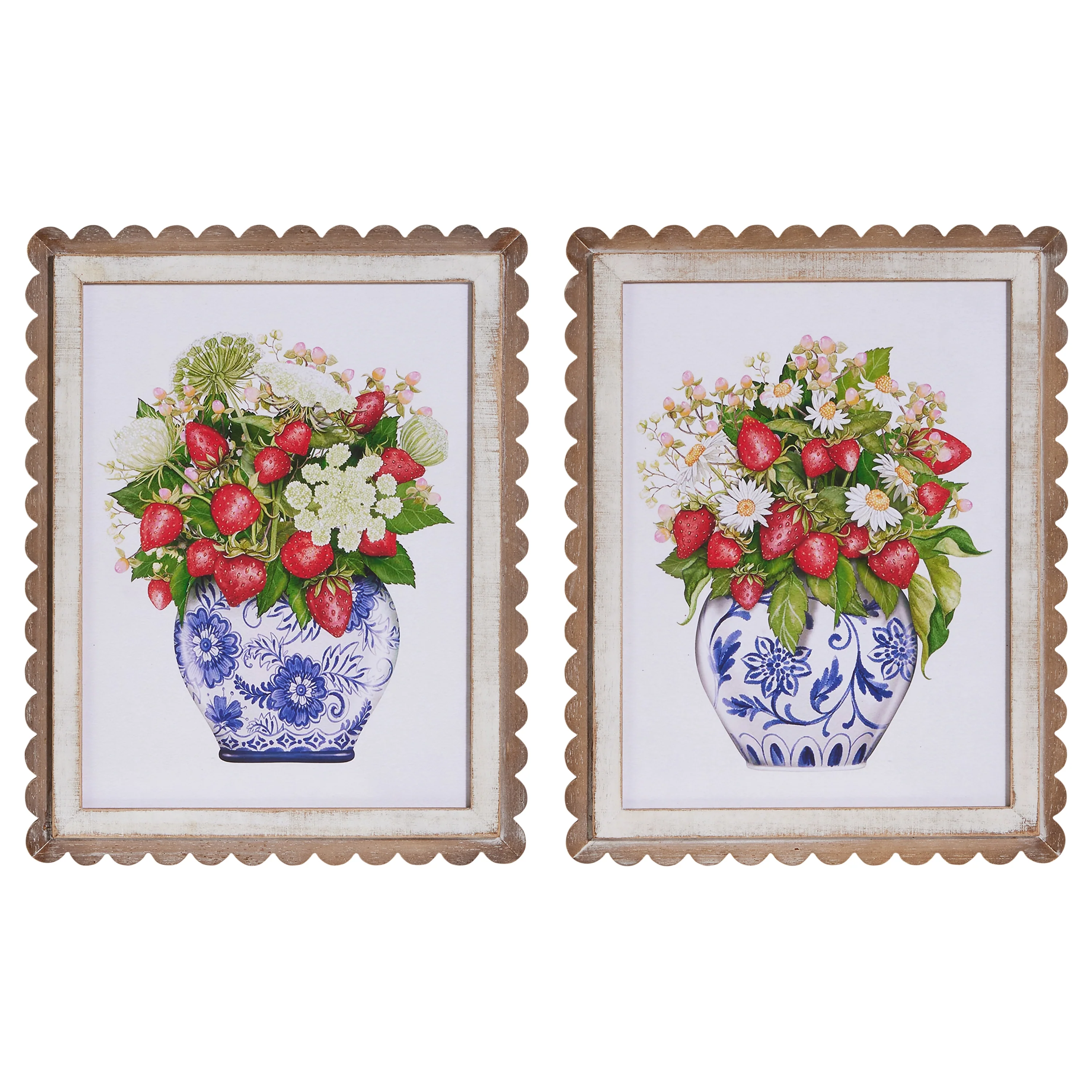 RAZ Imports - Wild Berry Vase Art in Scallop Frame