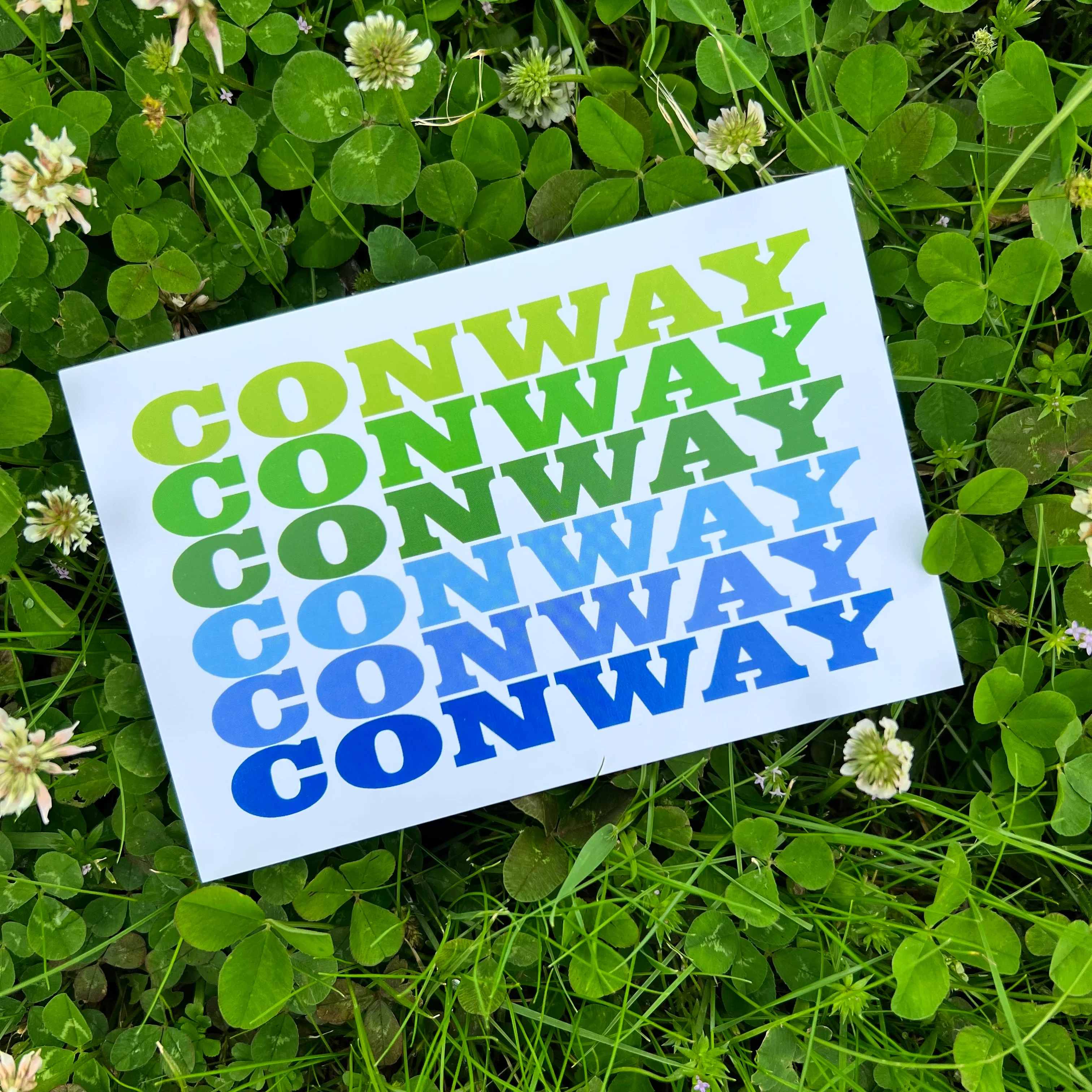 Rock Scissor Paper - Blue & Green Conway Postcard