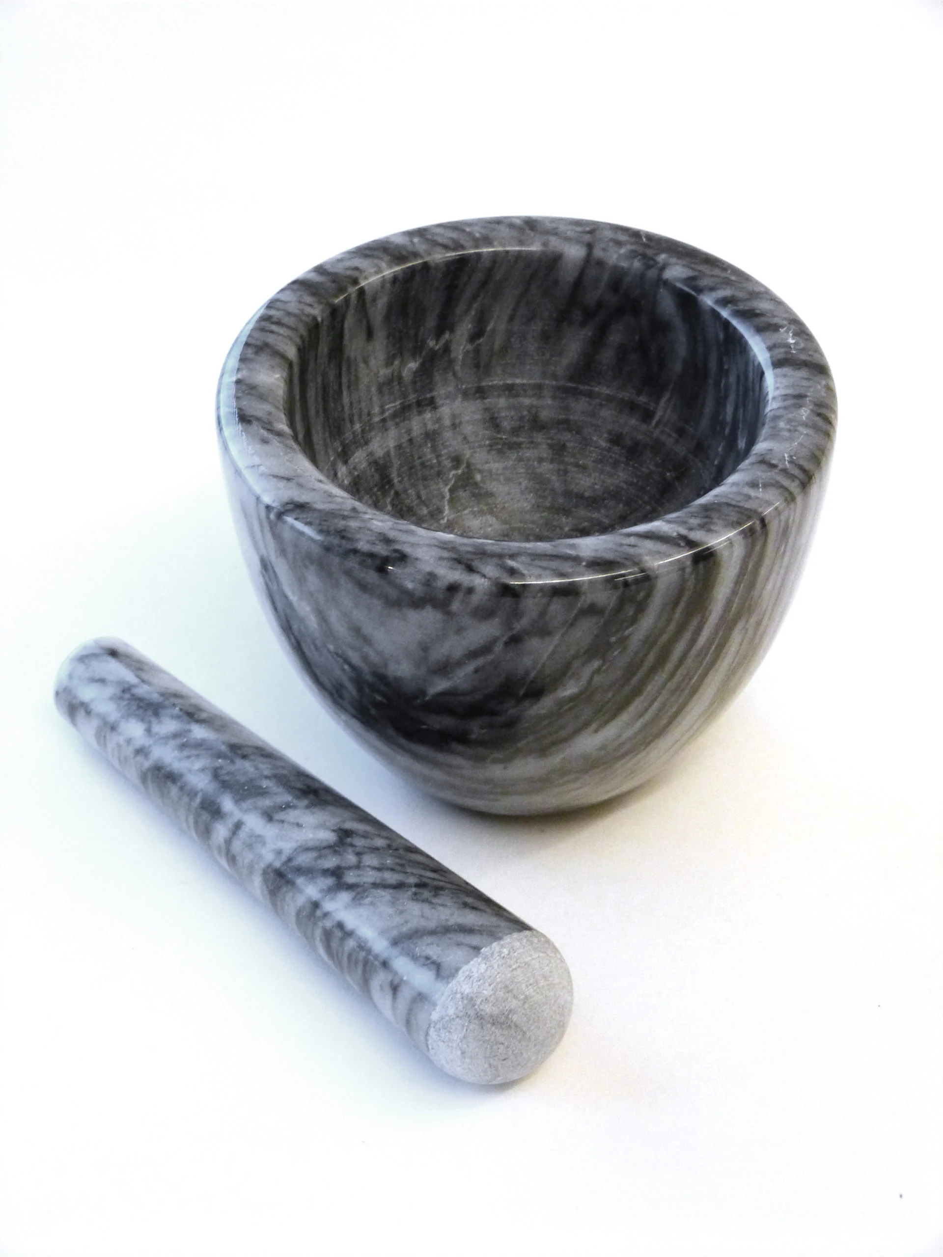 RSVP - Grey Marble Mortar & Pestle