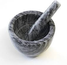RSVP - Grey Marble Mortar & Pestle - Image 2