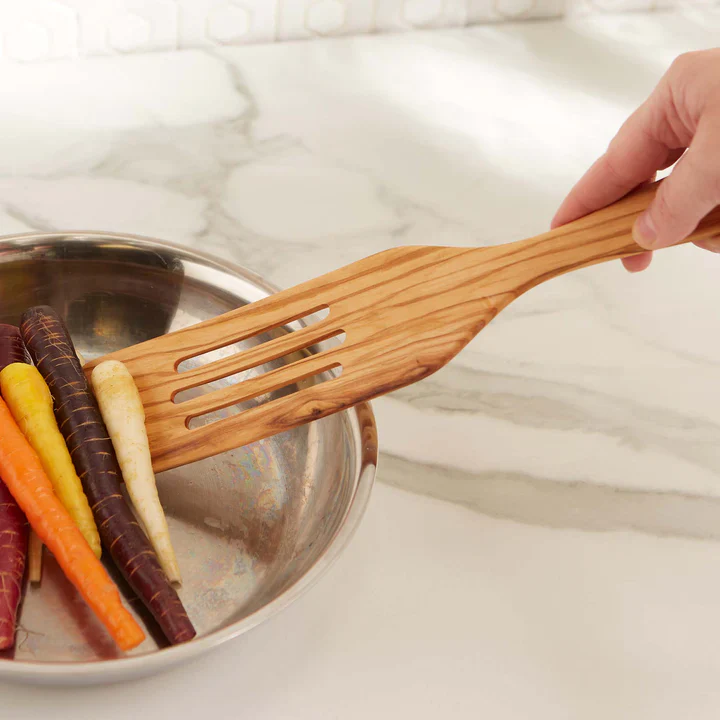 RSVP - Olive Wood Slotted Spurtle - Image 2