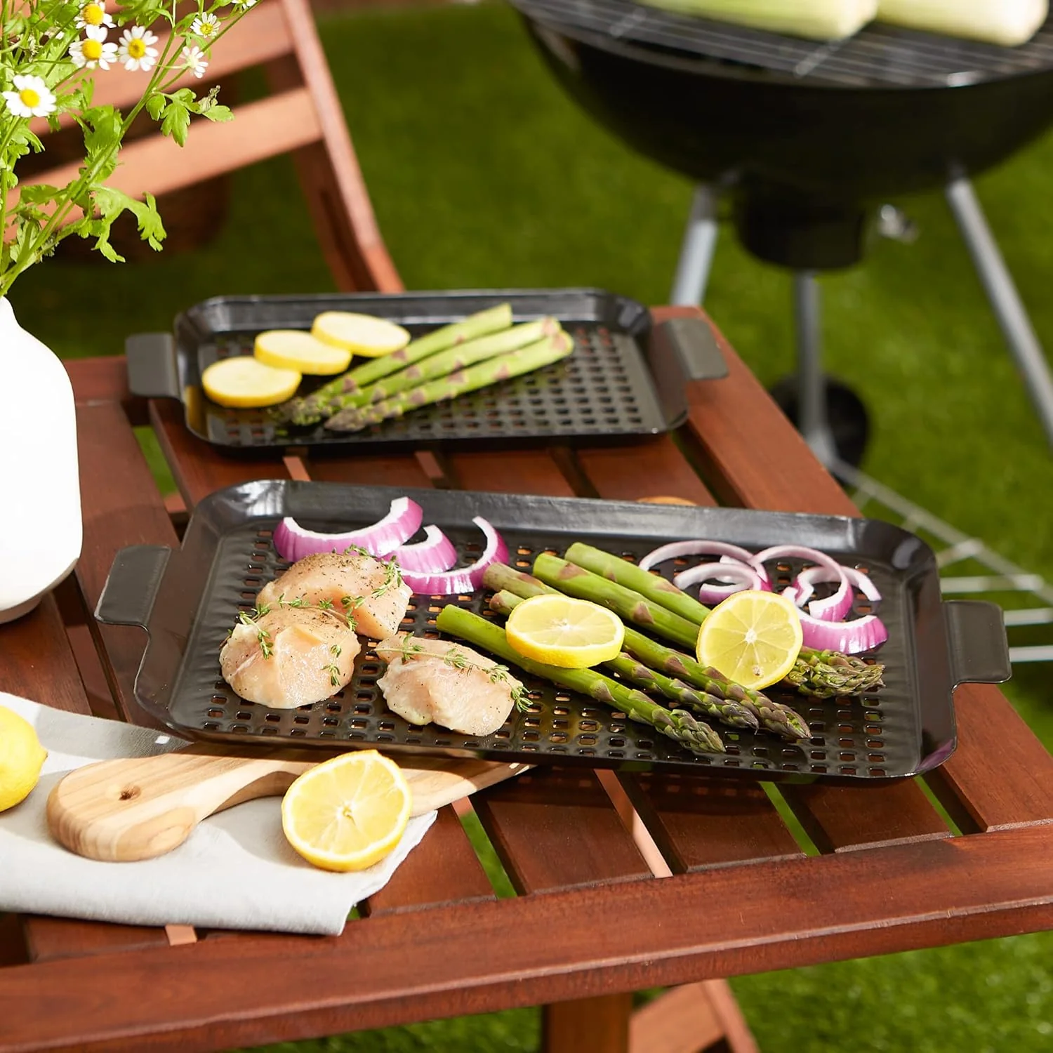 RSVP - Porcelain Coated Grill Topper - Image 3