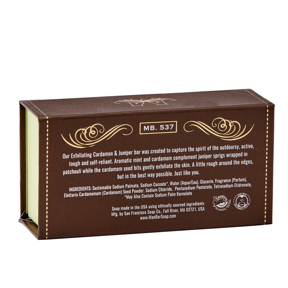 San Francisco Soap Company - Exfoliating Man Bar, Cardamom & Juniper - Image 3