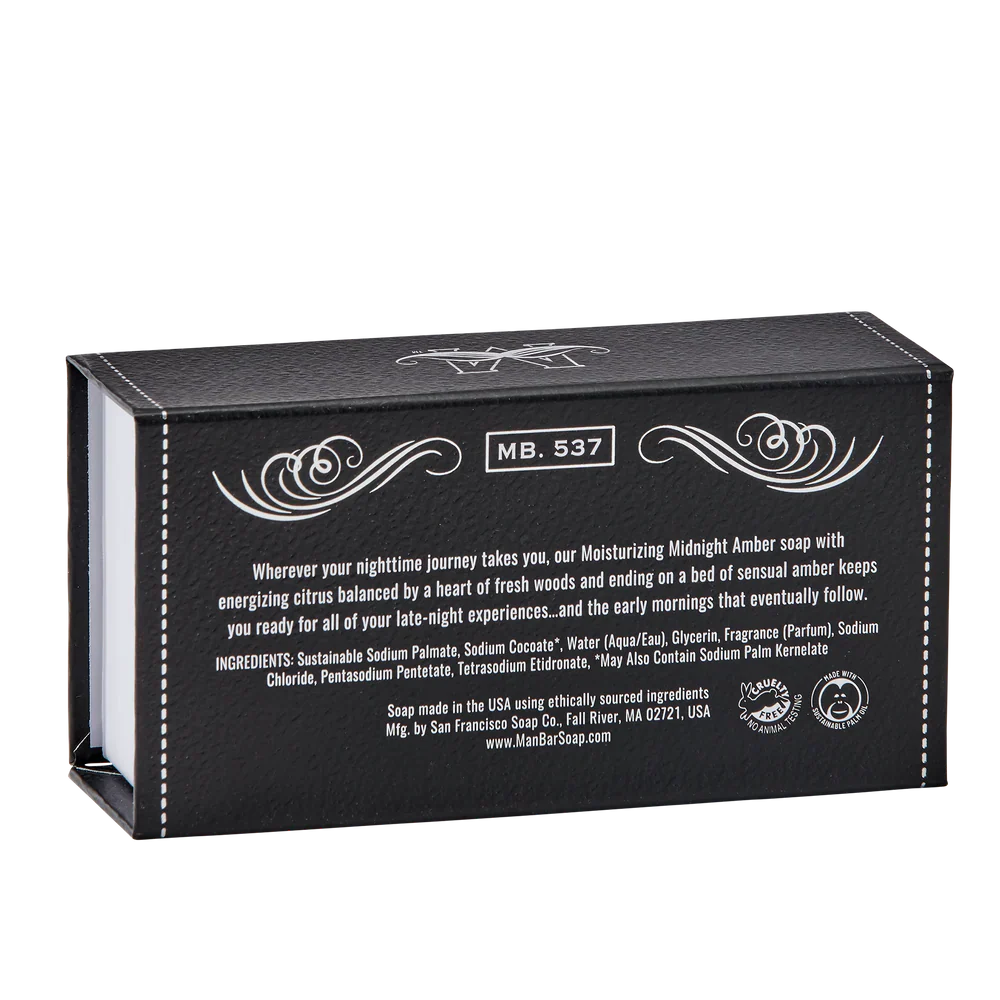 San Francisco Soap Company - Moisturizing Man Bar, Midnight Amber - Image 3