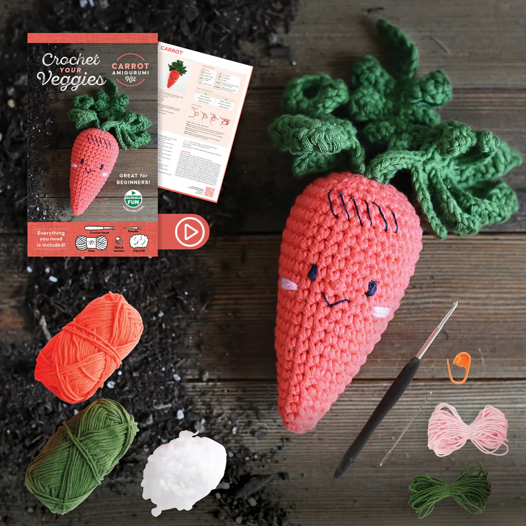 Schiffer - Crochet Your Veggies Amigurumi Kit, Carrot - Image 3