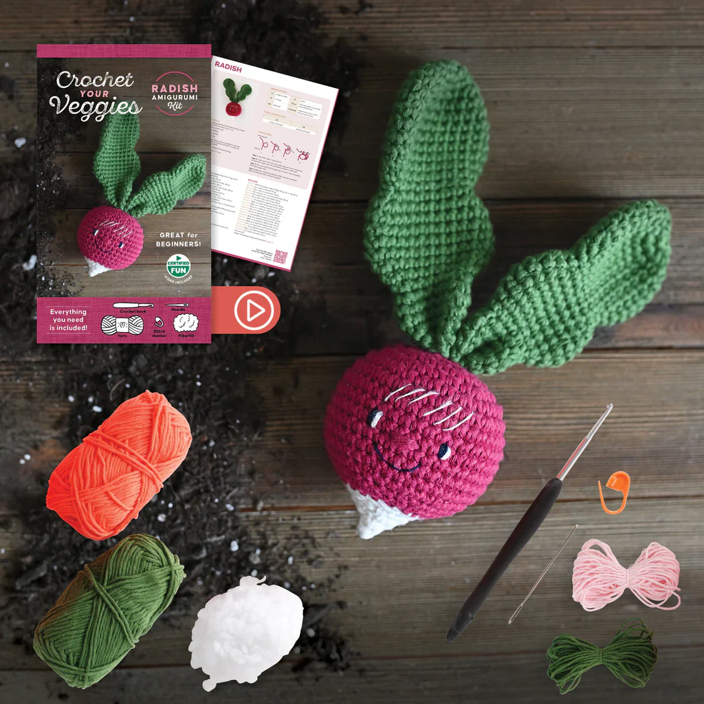 Schiffer - Crochet Your Veggies Amigurumi Kit, Radish - Image 3