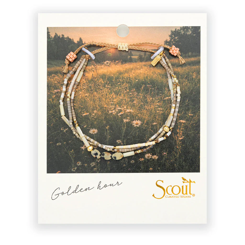 Scout - Mixed Media Bracelet, Golden Hour