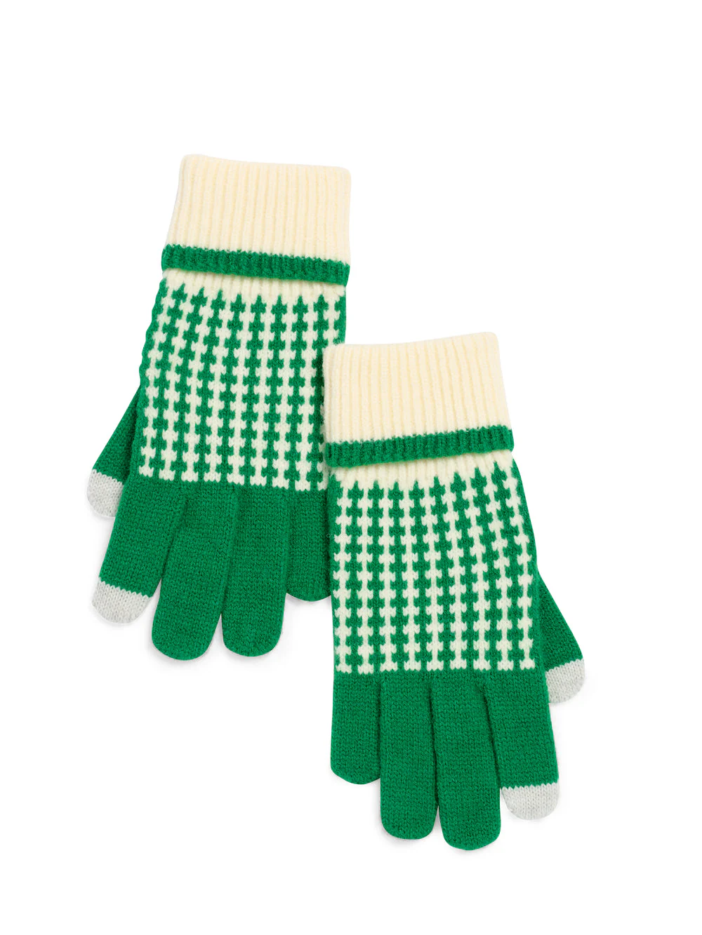 Shiraleah - Hadley Touch Screen Gloves, Green & White