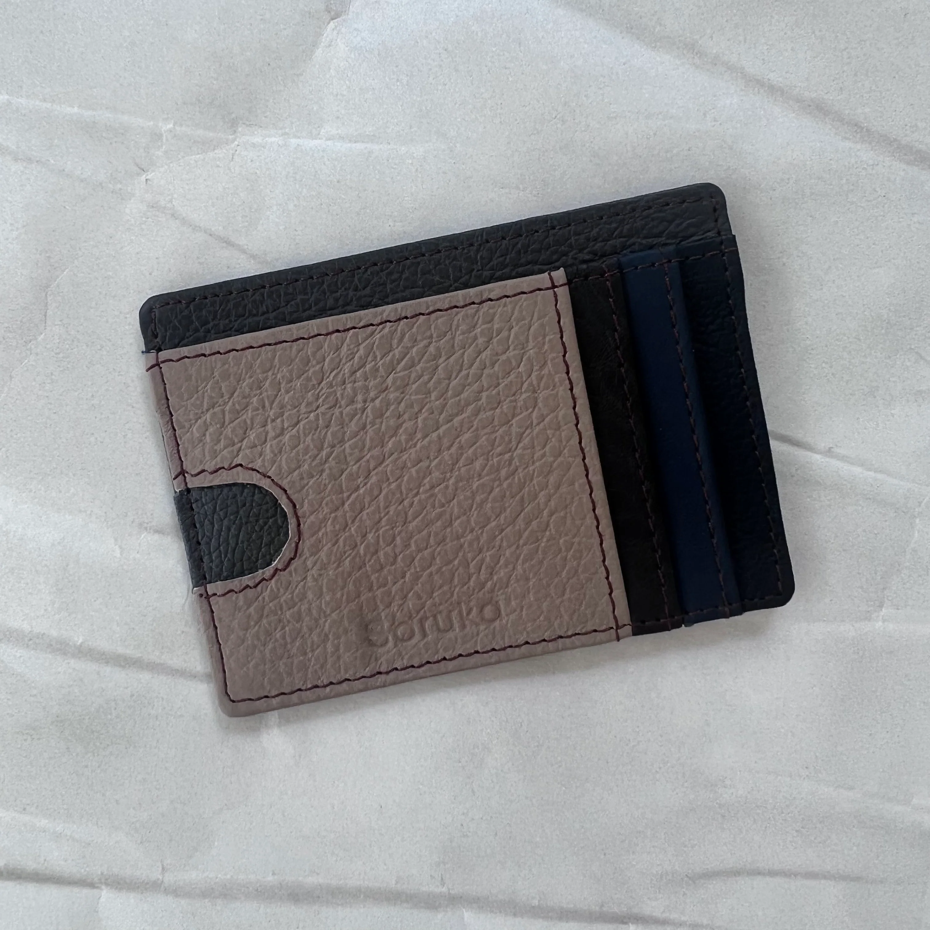 Soruka - Axel Card Slot Wallet, Taupe