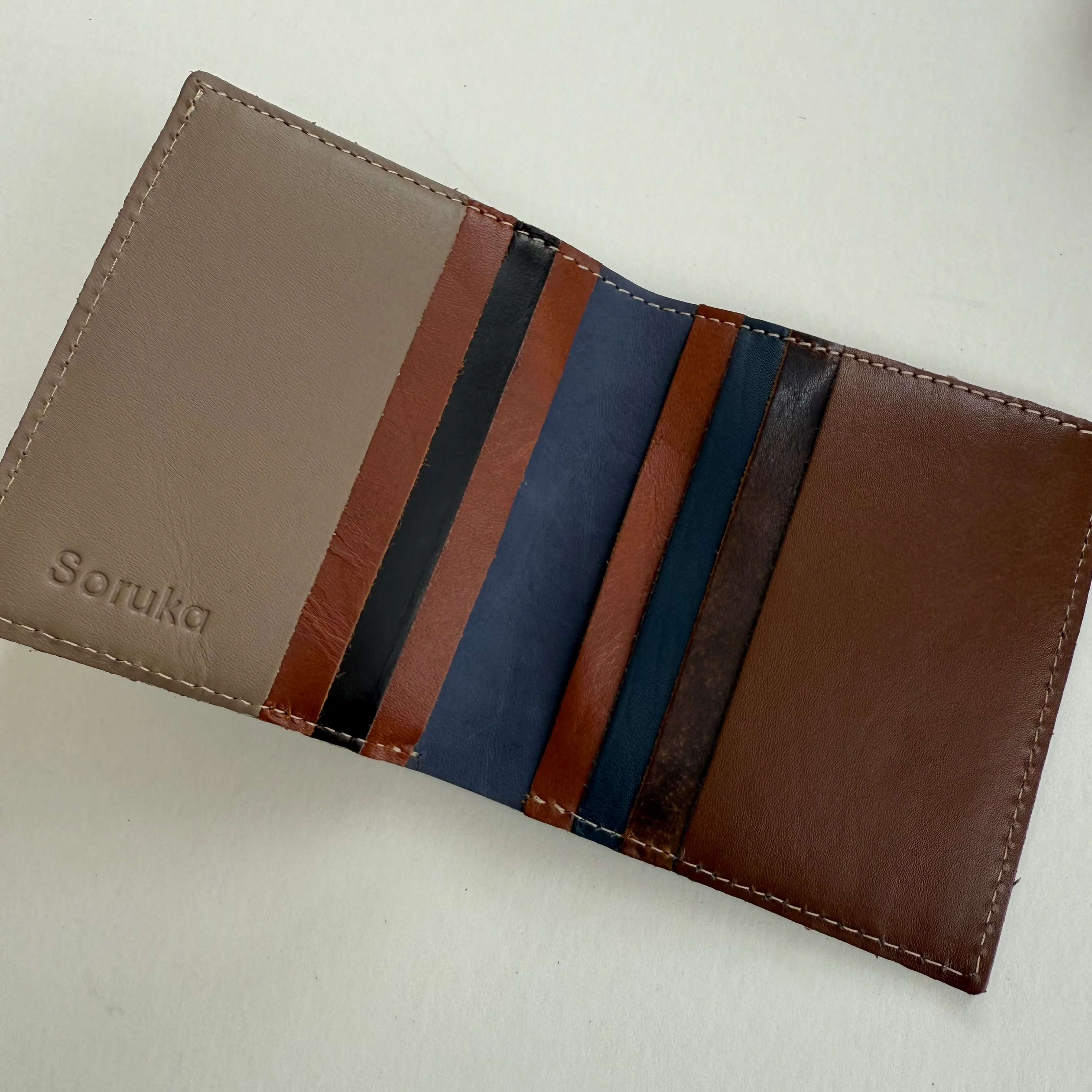 Soruka - Eli Bi-fold Wallet, Blue & Black - Image 3