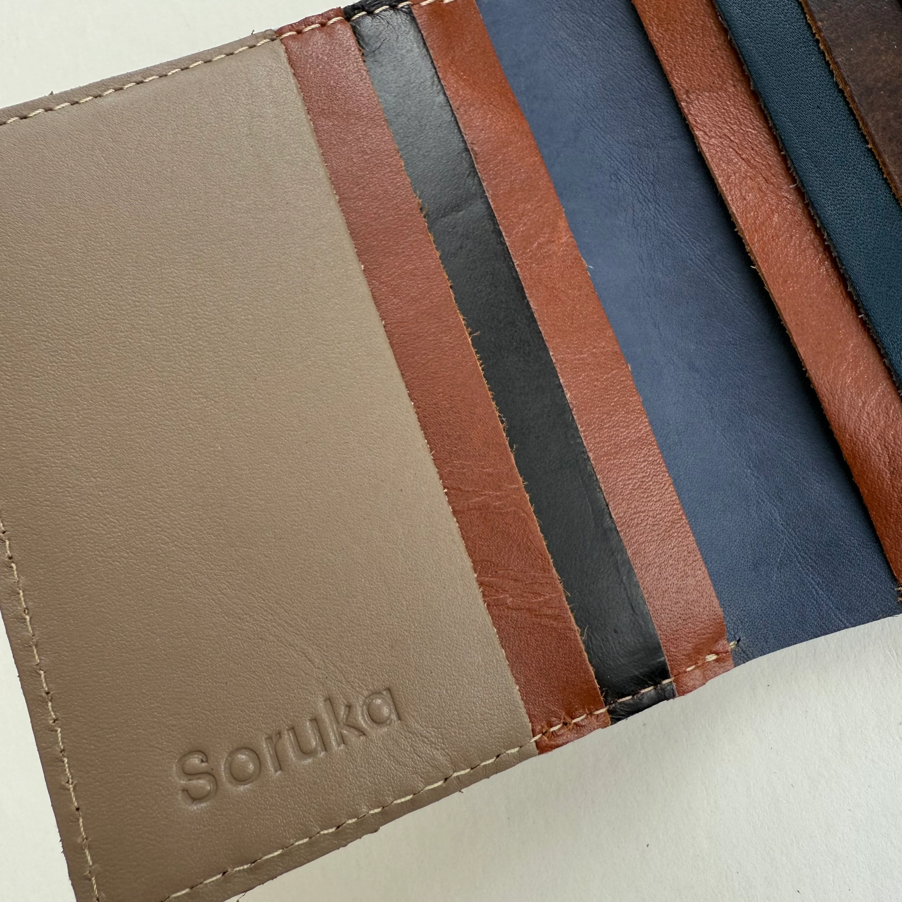 Soruka - Eli Bi-fold Wallet, Blue & Black - Image 4