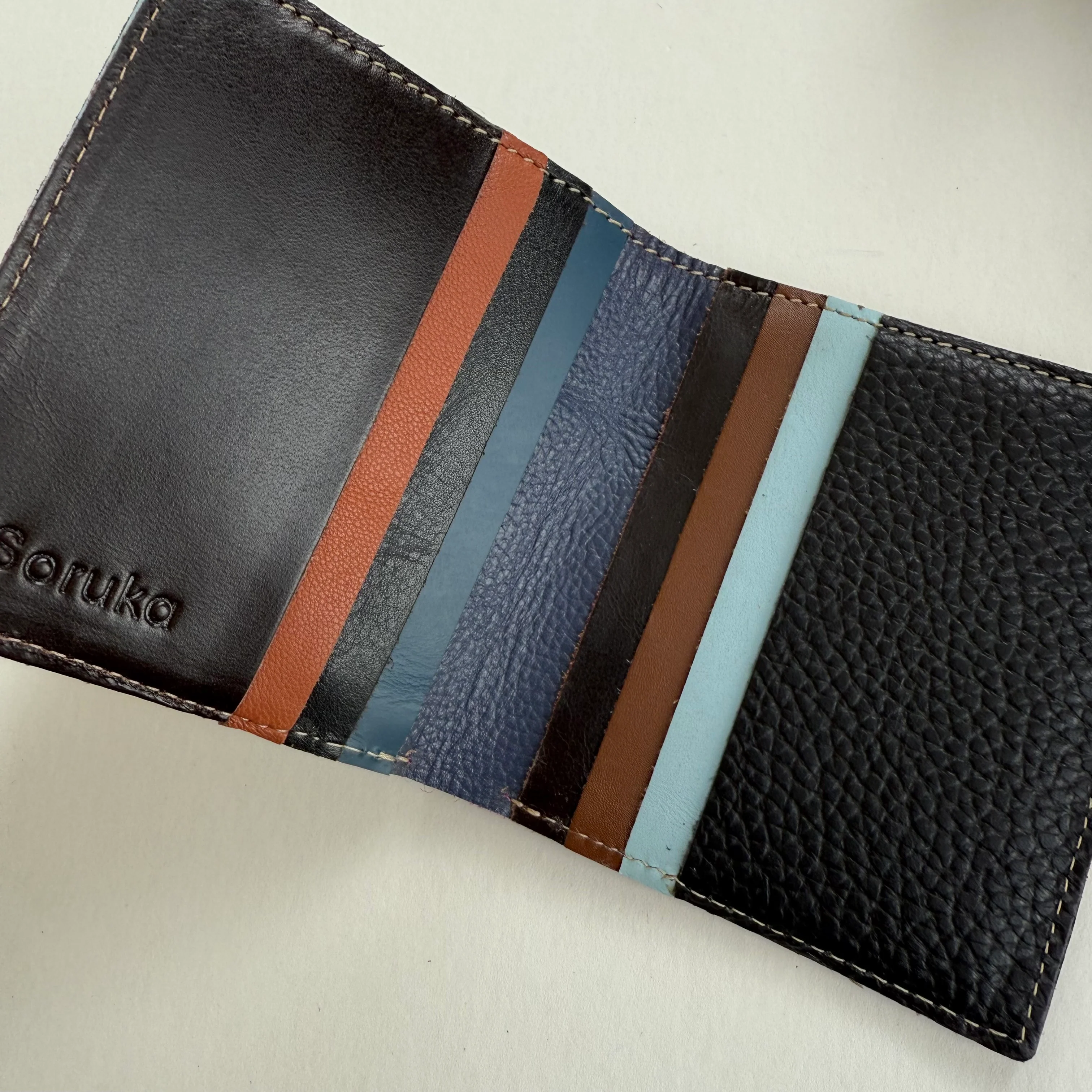 Soruka - Eli Bi-fold Wallet, Brown & Navy - Image 3