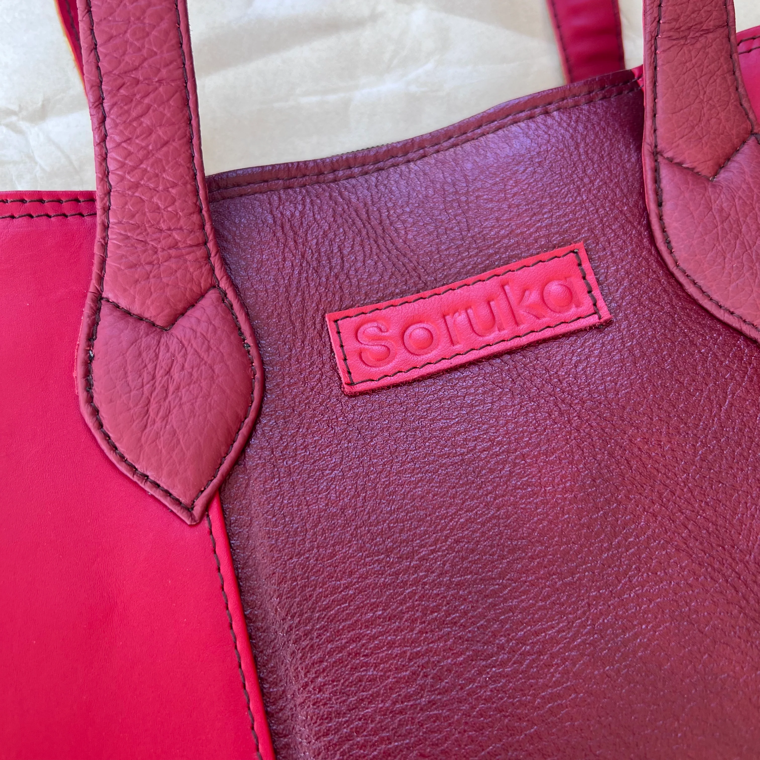 Soruka - Giselle Tote, Honey & Cranberry - Image 5