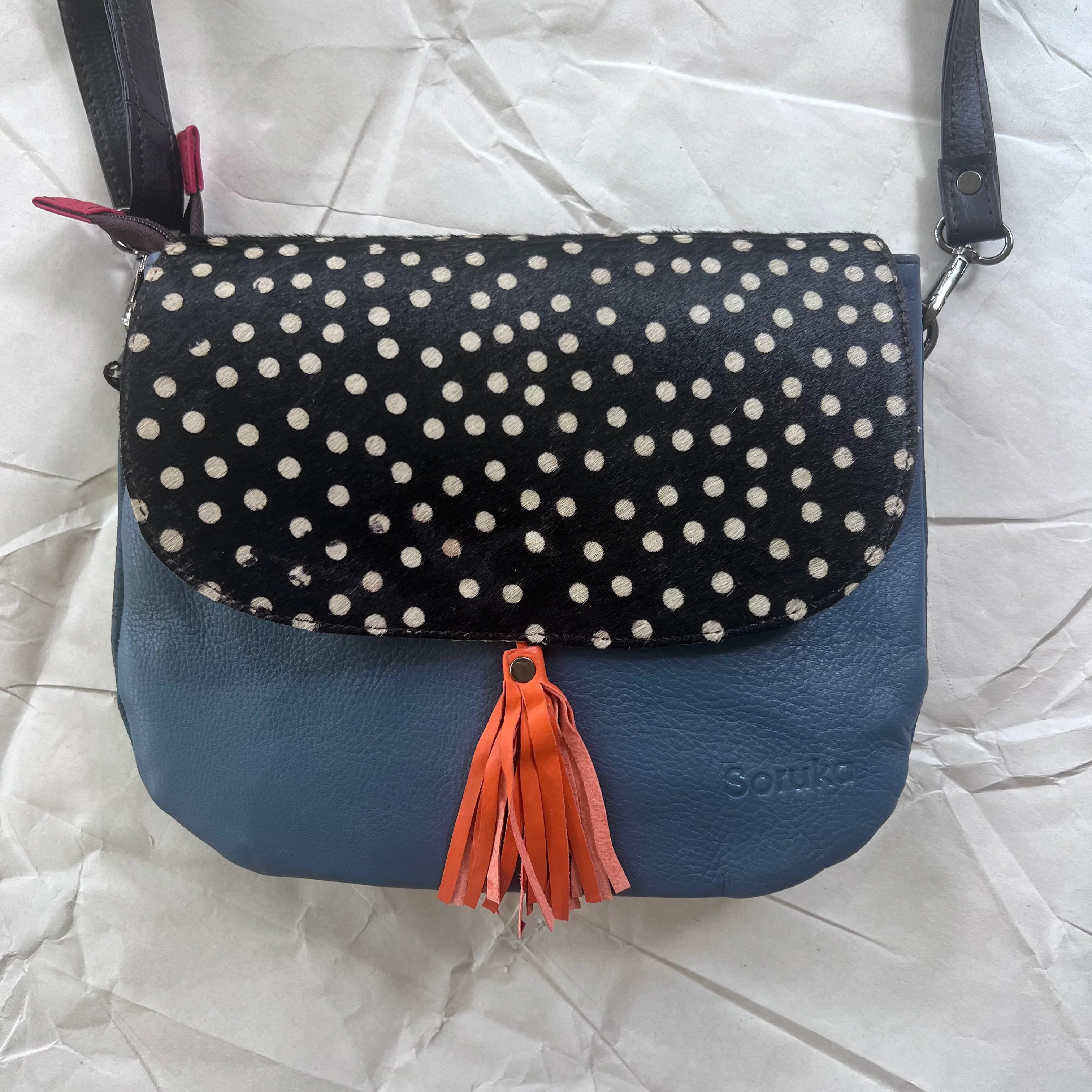Soruka - Lola Reversible Crossbody, Orange Tassel