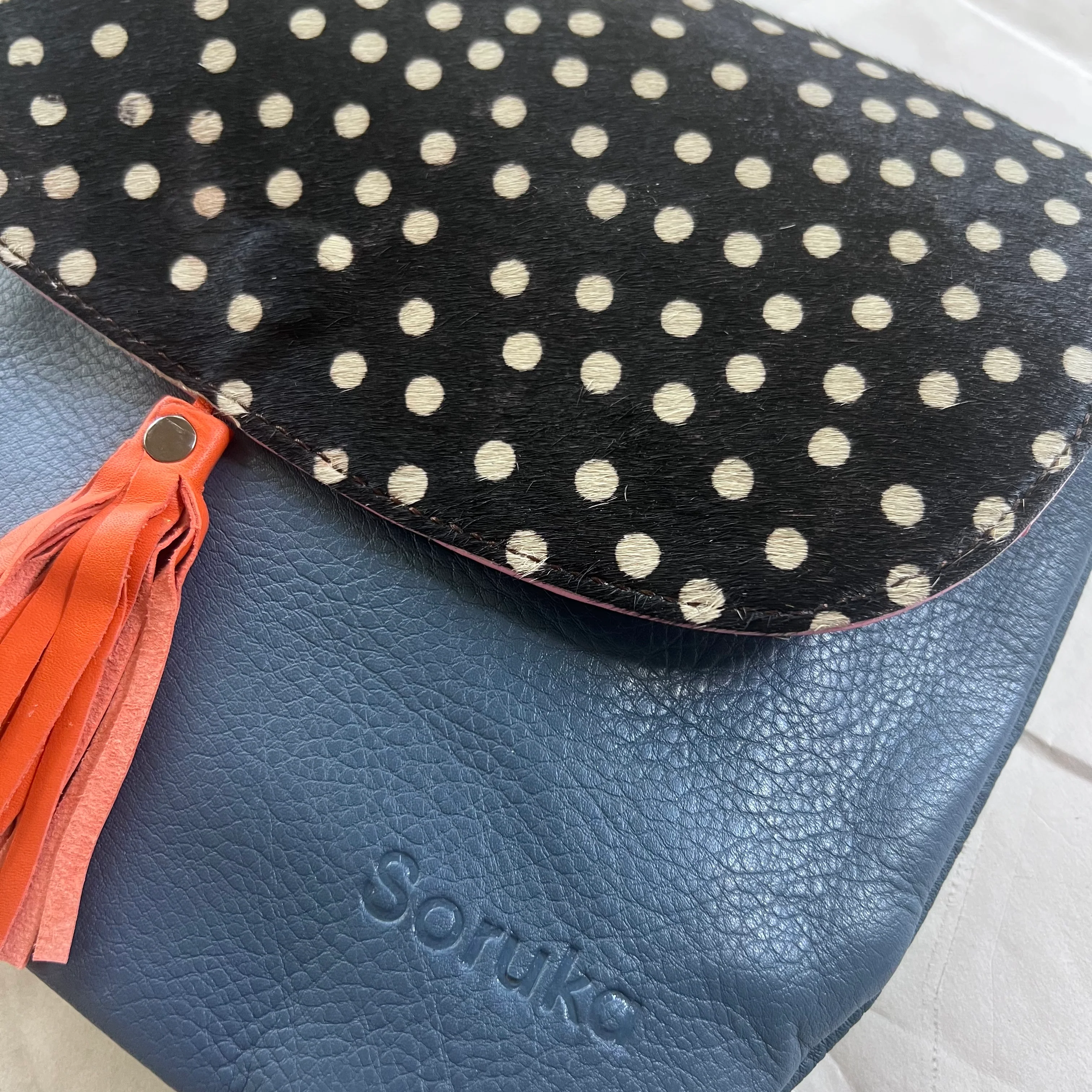 Soruka - Lola Reversible Crossbody, Orange Tassel - Image 2
