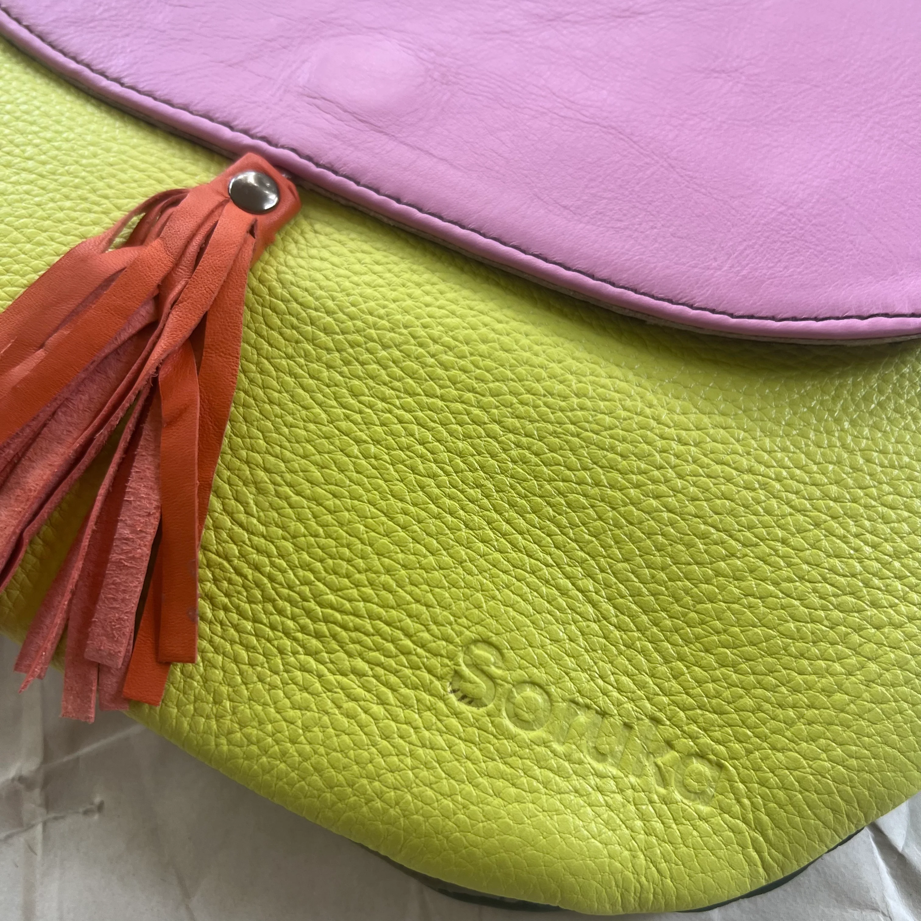 Soruka - Lola Reversible Crossbody, Orange Tassel - Image 4