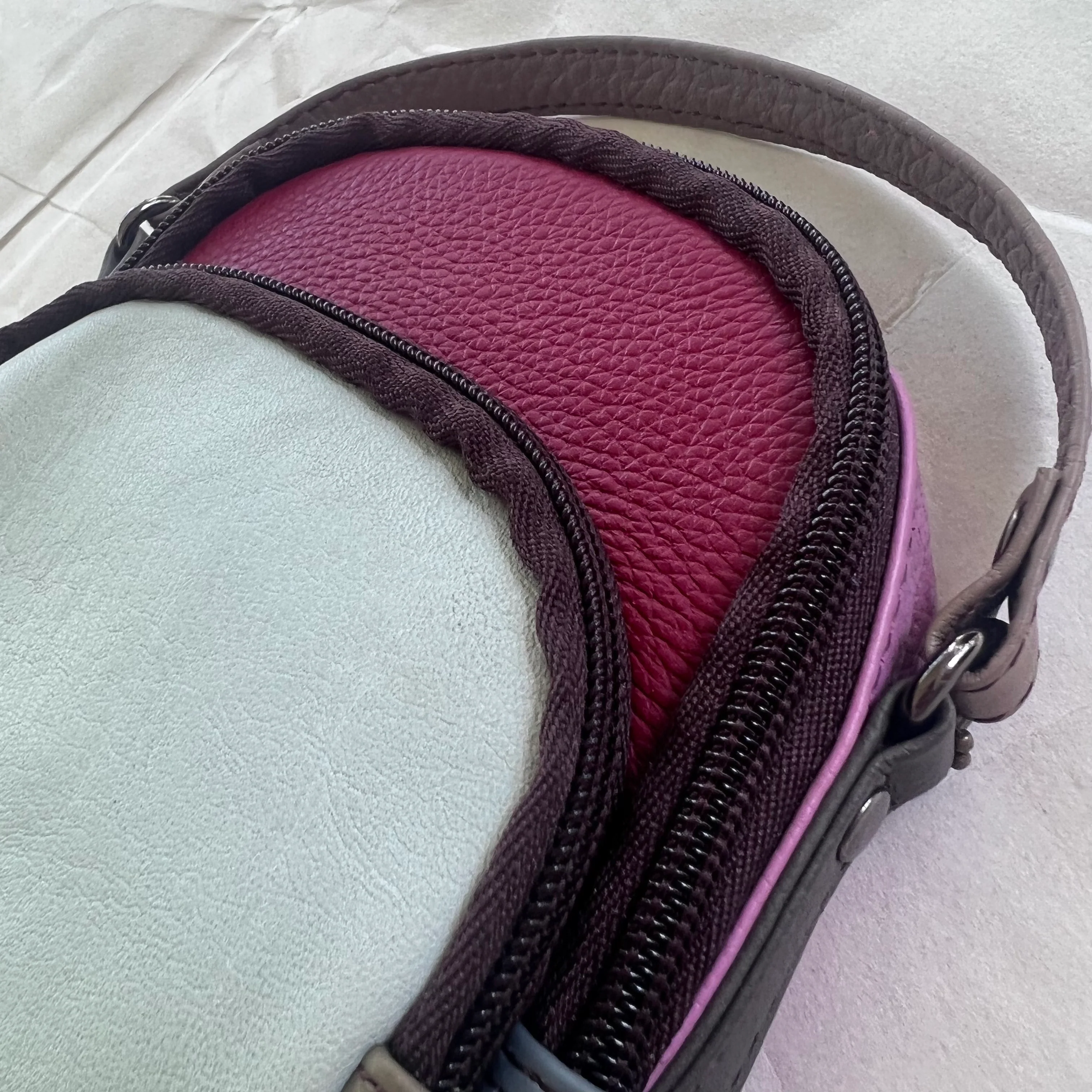 Soruka - Ruth Small Backpack Crossbody, Cranberry & Sky - Image 3