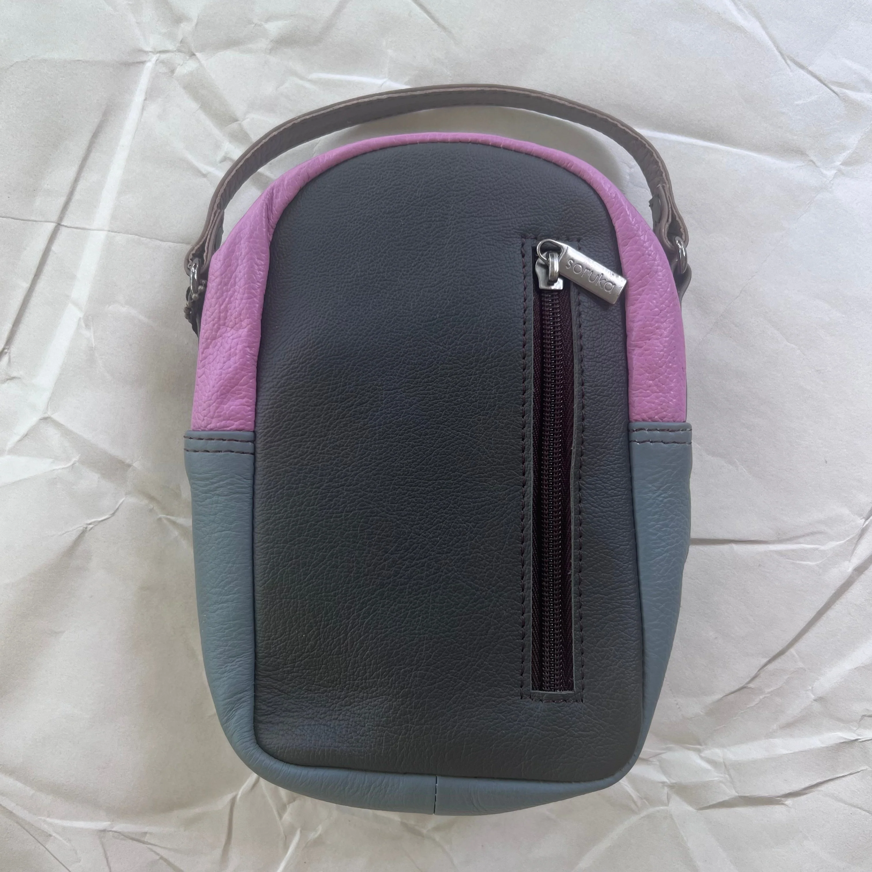 Soruka - Ruth Small Backpack Crossbody, Cranberry & Sky - Image 4