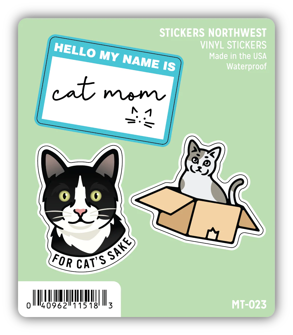 Stickers Northwest - Cat Mom Mini Sticker Trio
