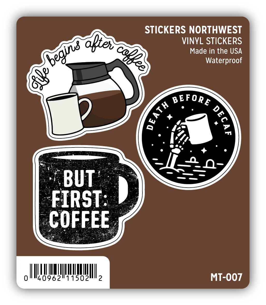 Stickers Northwest - Coffee Mini Sticker Trio