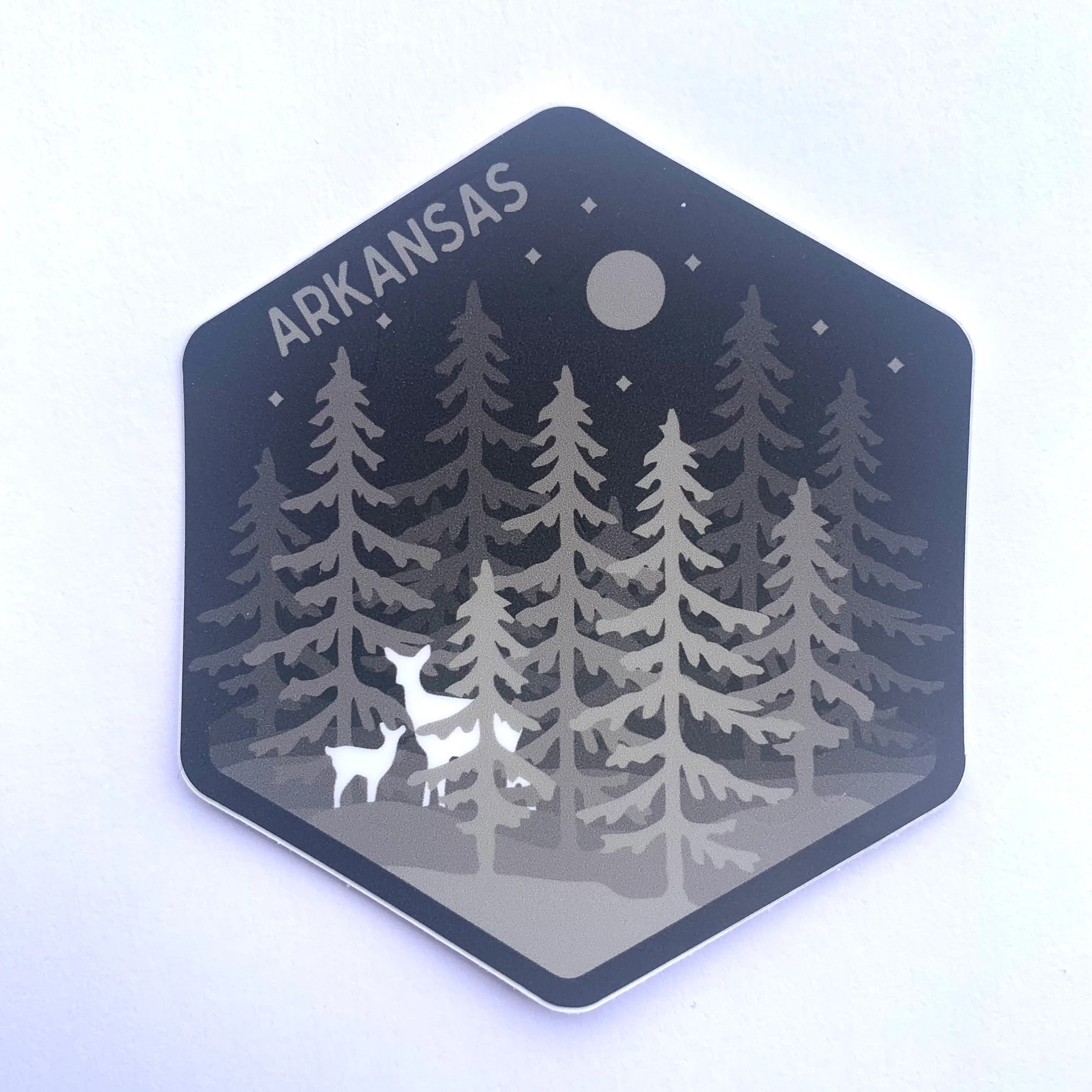Stickers Northwest - Deer in Forest Arkansas Sticker