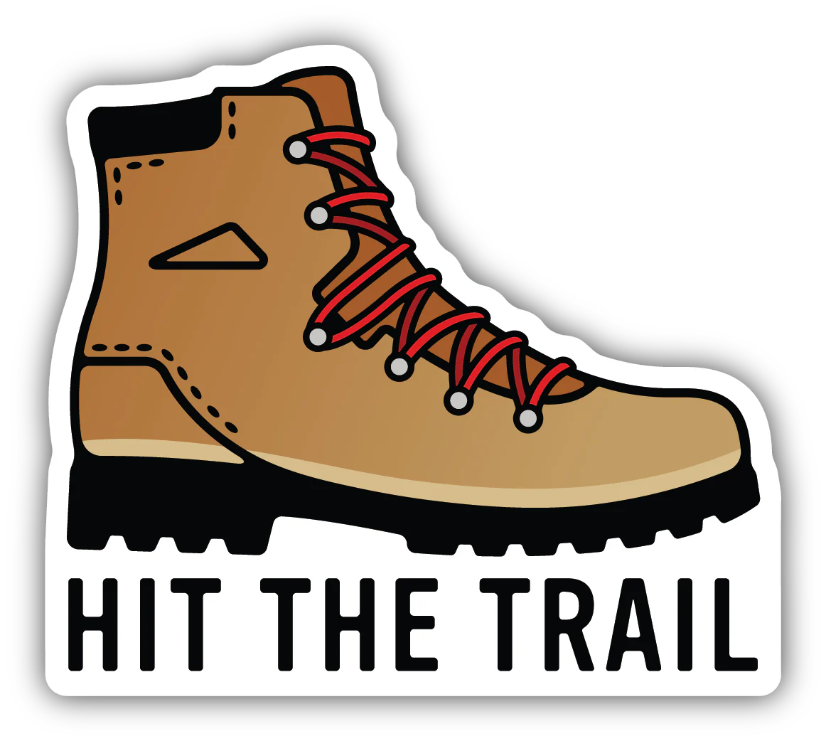 Stickers Northwest - Hiking Boot, Hit the Trail Sticker