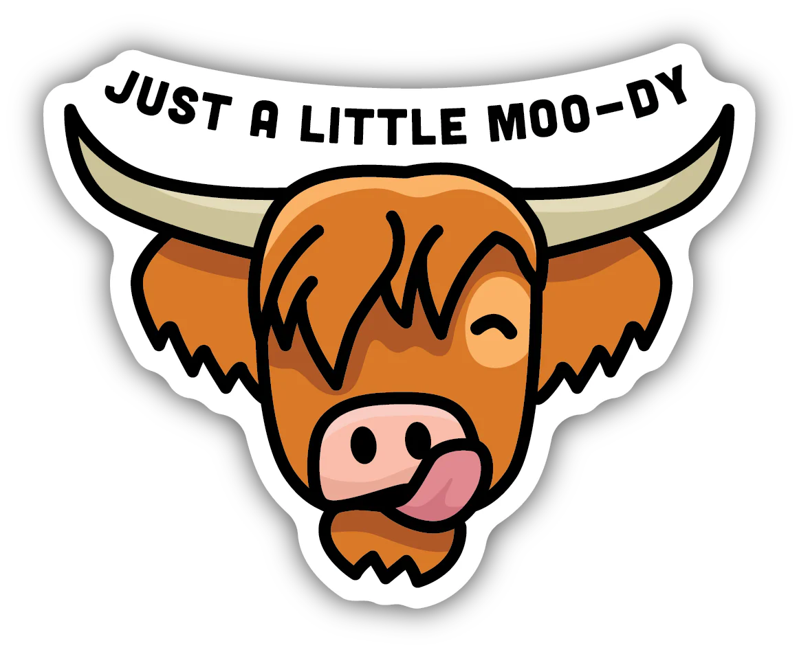 Stickers Northwest - Just a Little Moo-dy Sticker