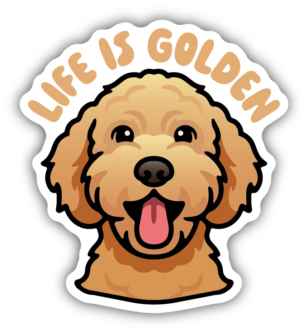 Stickers Northwest - Life is Golden Doodle Sticker