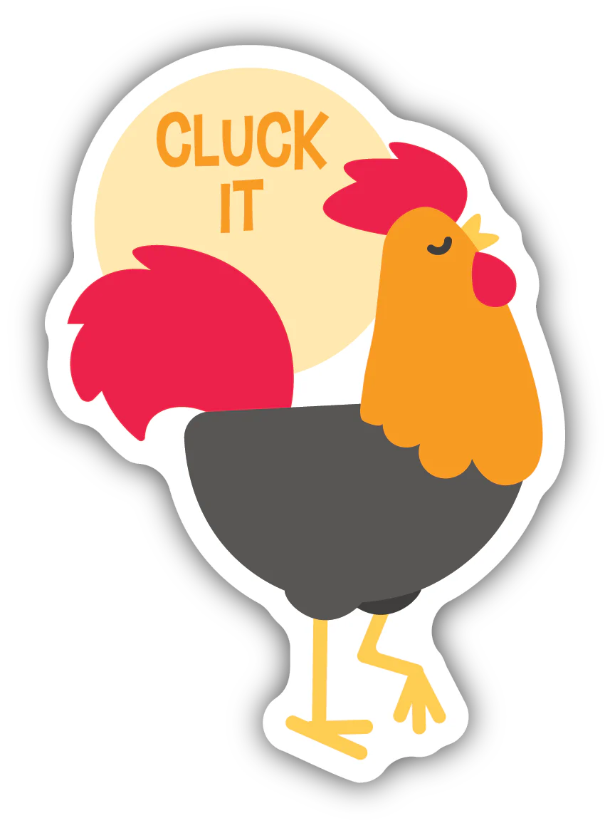 Stickers Northwest - Rooster, Cluck It Sticker