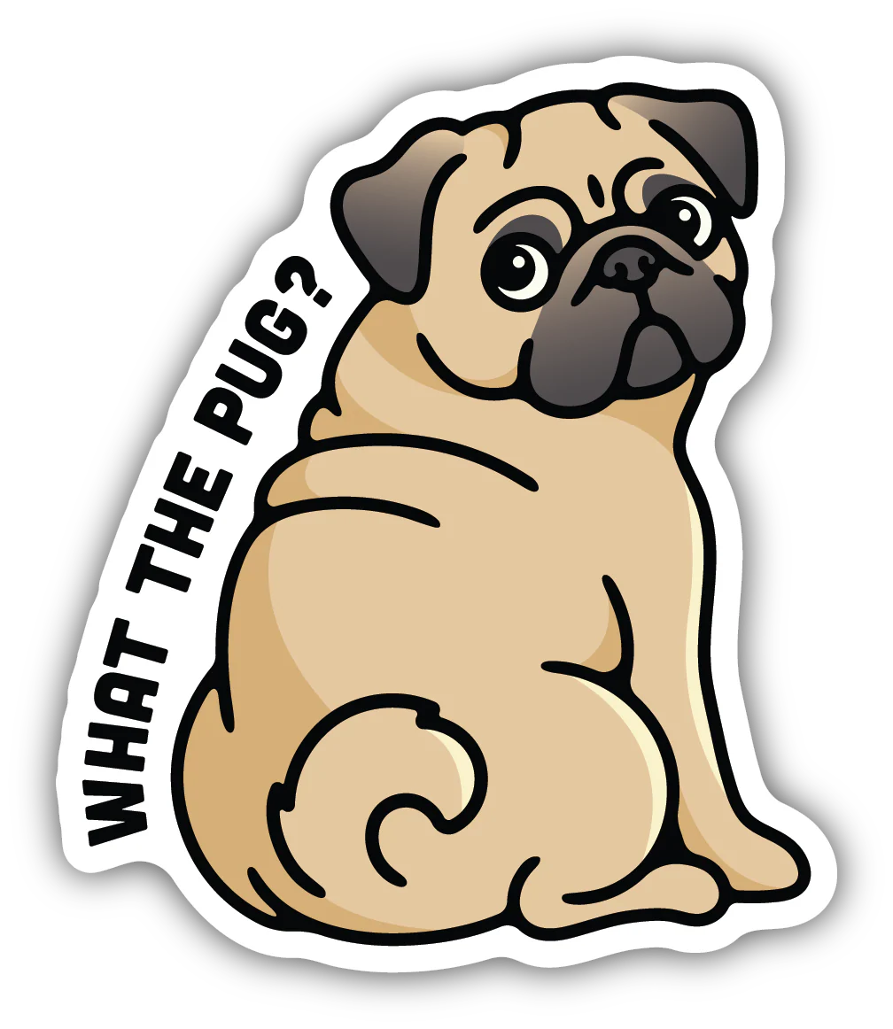 Stickers Northwest - What the Pug Sticker