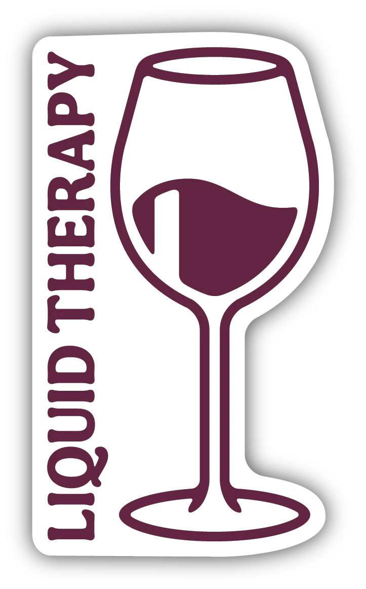 Stickers Northwest - Wine Glass, Liquid Therapy Sticker