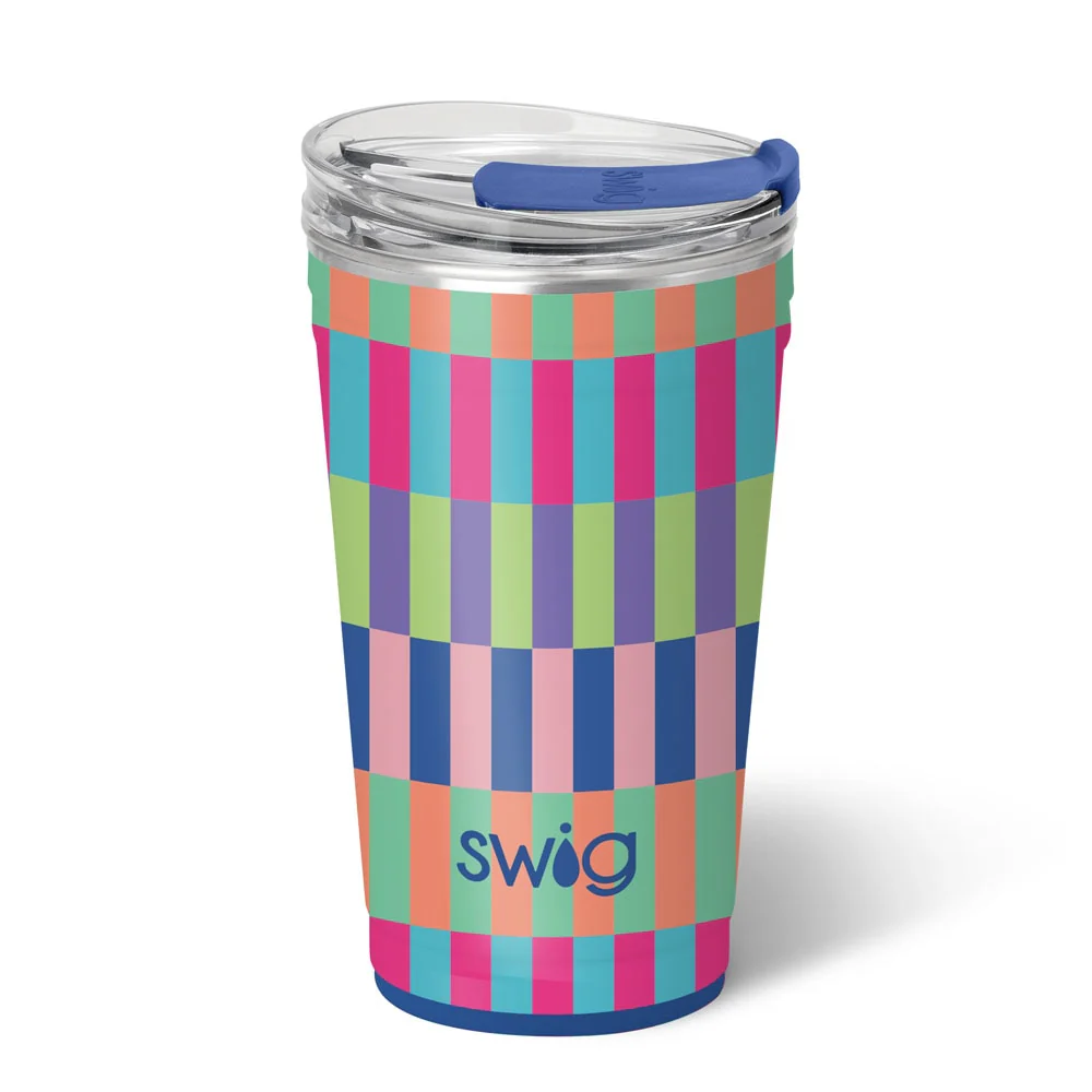 Swig - Brite Stripe Party Cup, 24 Ounce