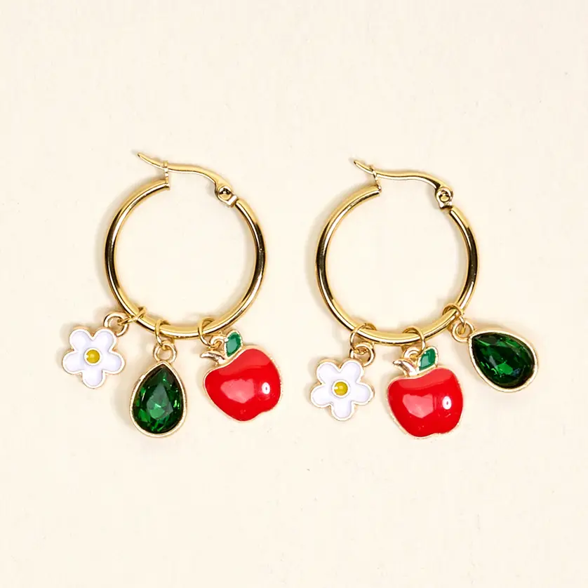 The Darling Effect - Apple of My Eye Signature Hoop Earrings