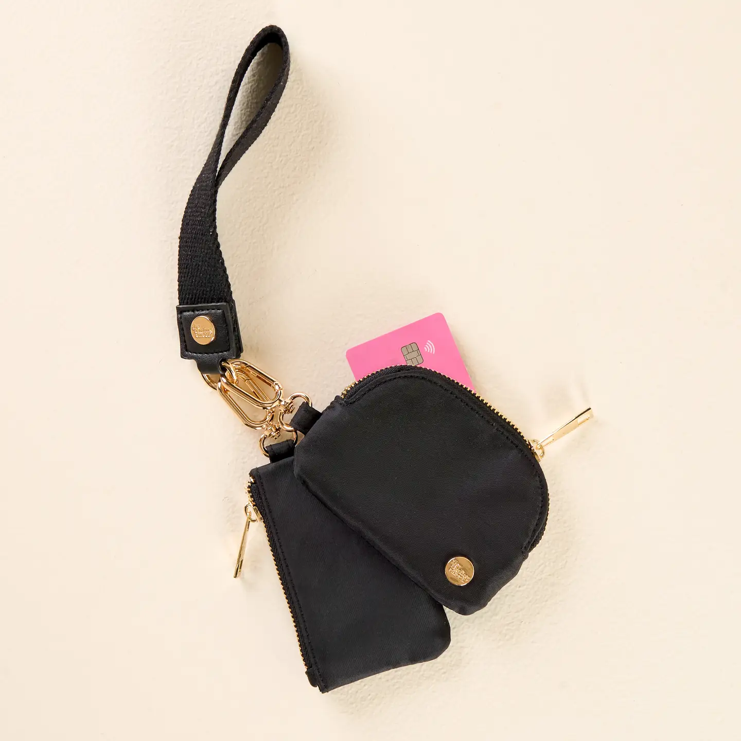 The Darling Effect - Dynamic Duo Pouch Wristlet, Black - Image 2