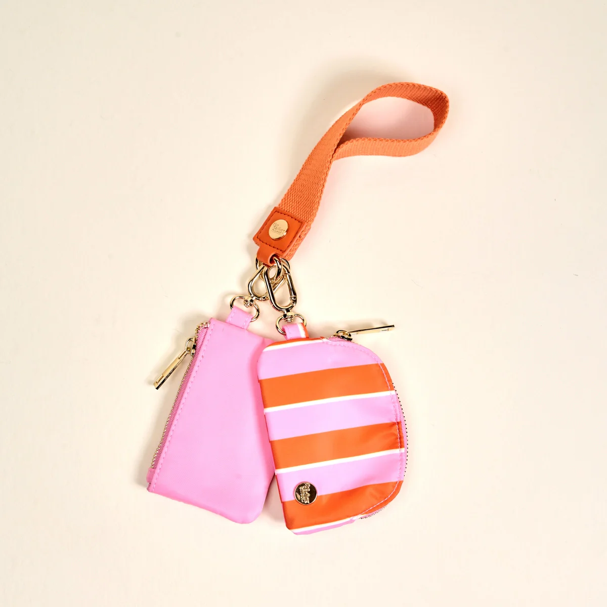 The Darling Effect - Dynamic Duo Pouch Wristlet, Sicily Stripes Pink - Image 3