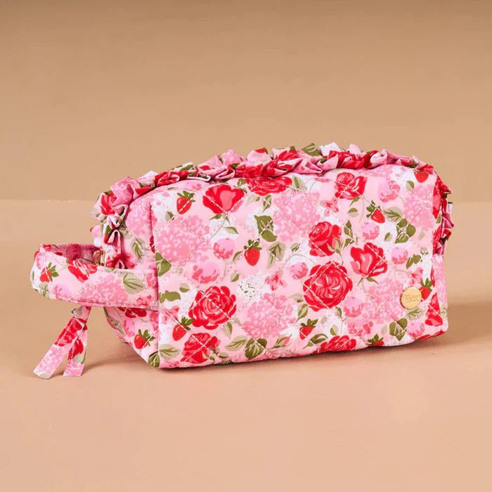 The Darling Effect - Essentials Quilted Cosmetic Pouch, Rose Garden